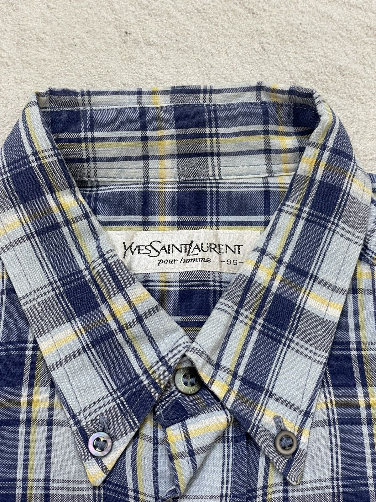 Yves Saint Laurent Vintage YSL Archival Plaid Short Shirt Y2K ifsix LGB Japan Size US L / EU 52-54 / 3 - 5 Thumbnail