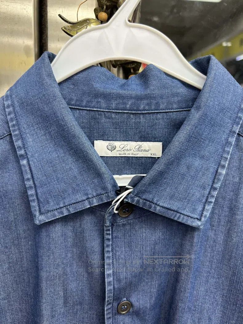 Loro Piana Loro Piana Light Blue Denim Shirt Size XXL / US 16-18 / IT 52-54 - 5 Thumbnail
