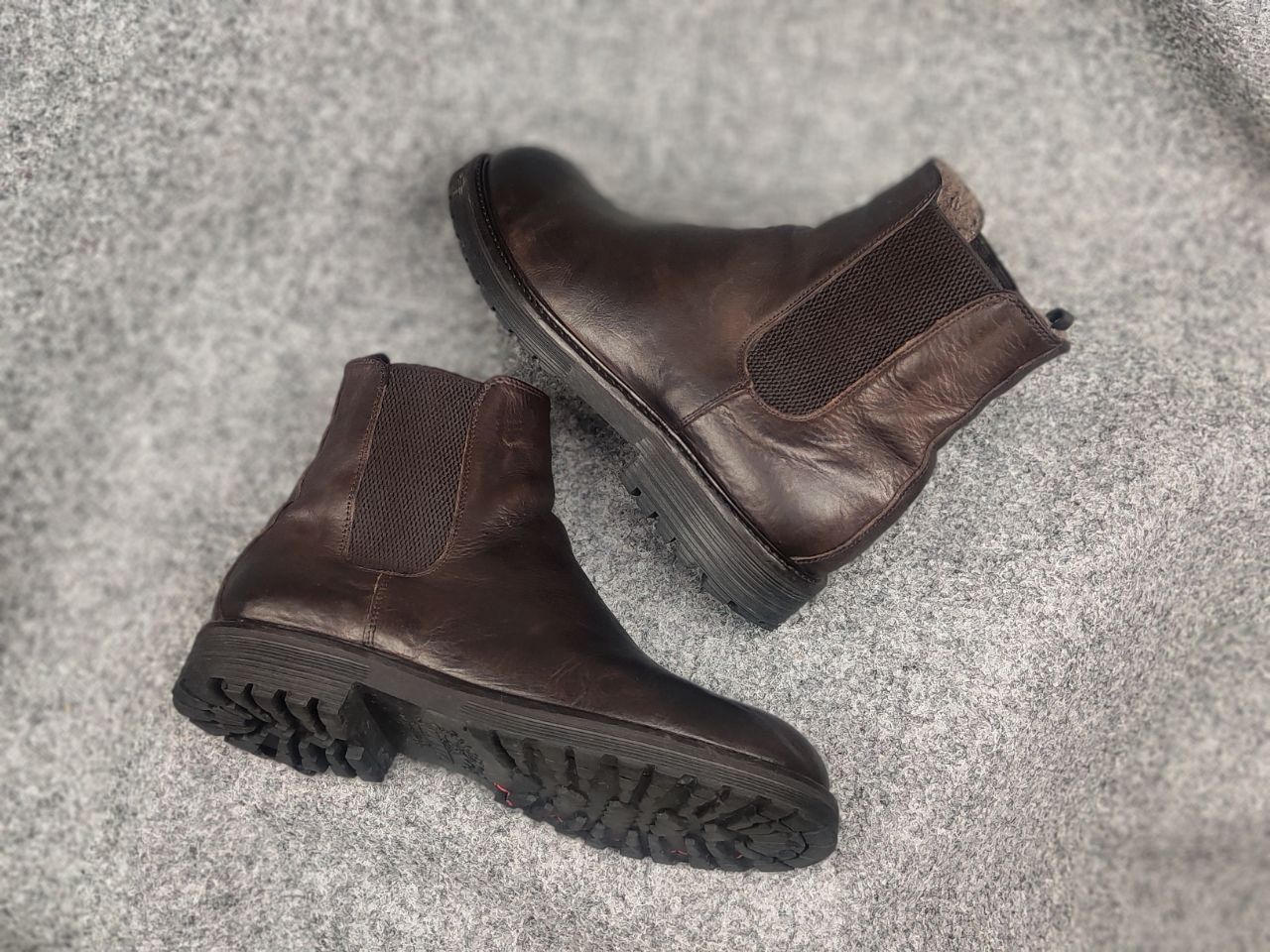 Le Grande Bleu (L.G.B.) St. Moritz Design leather fur chelsea Ankle Pull On Boots Size US 10 / IT 40 - 3 Thumbnail