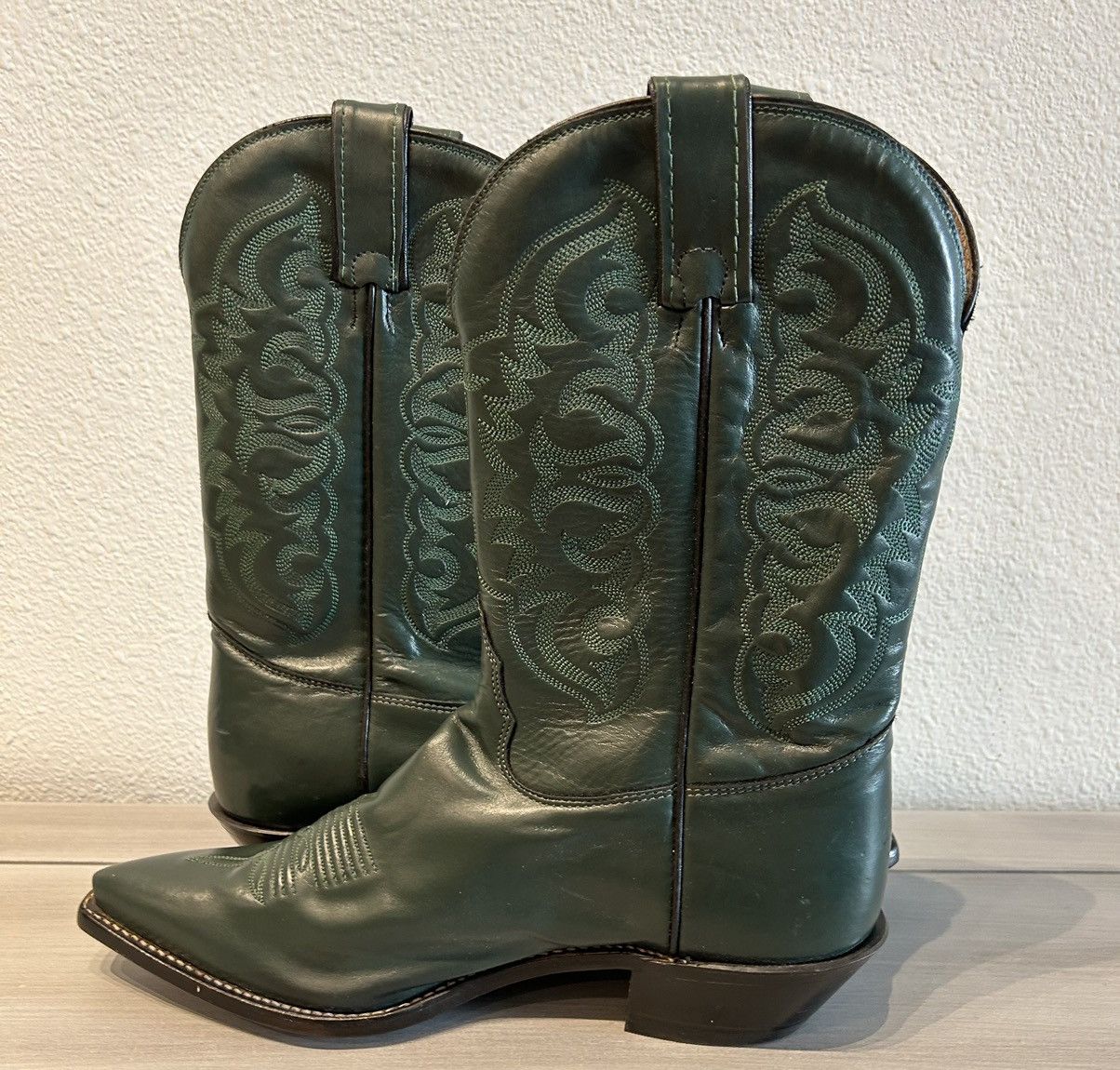Tony Lama NWOT Tony Lama Forest/Emerald Green Cowboy Boots Size 9.5 Size US 9.5 / IT 39.5 - 10 Thumbnail