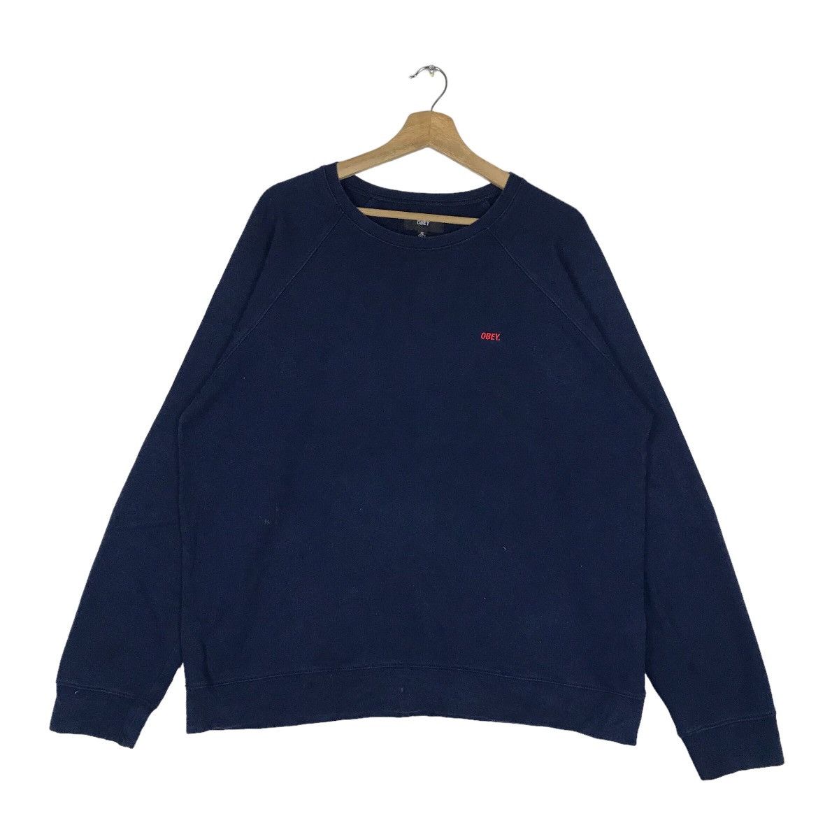 Vintage Obey Mini Logo Embroidered Pullover Jumper