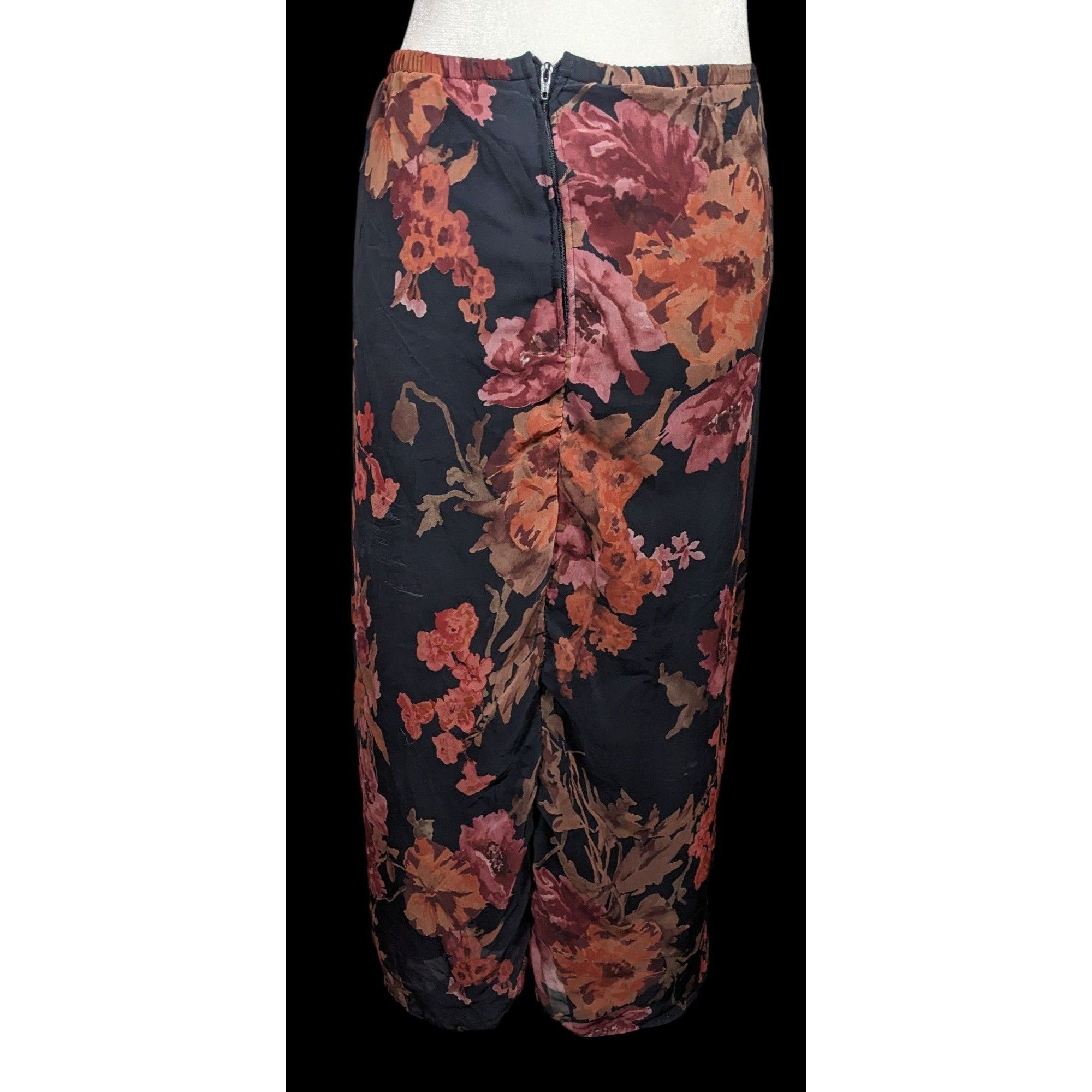 Other Vintage Giorgio Fiorlini Plus Collection Black And Pink Flor Size 40" / US 18 - 2 Thumbnail