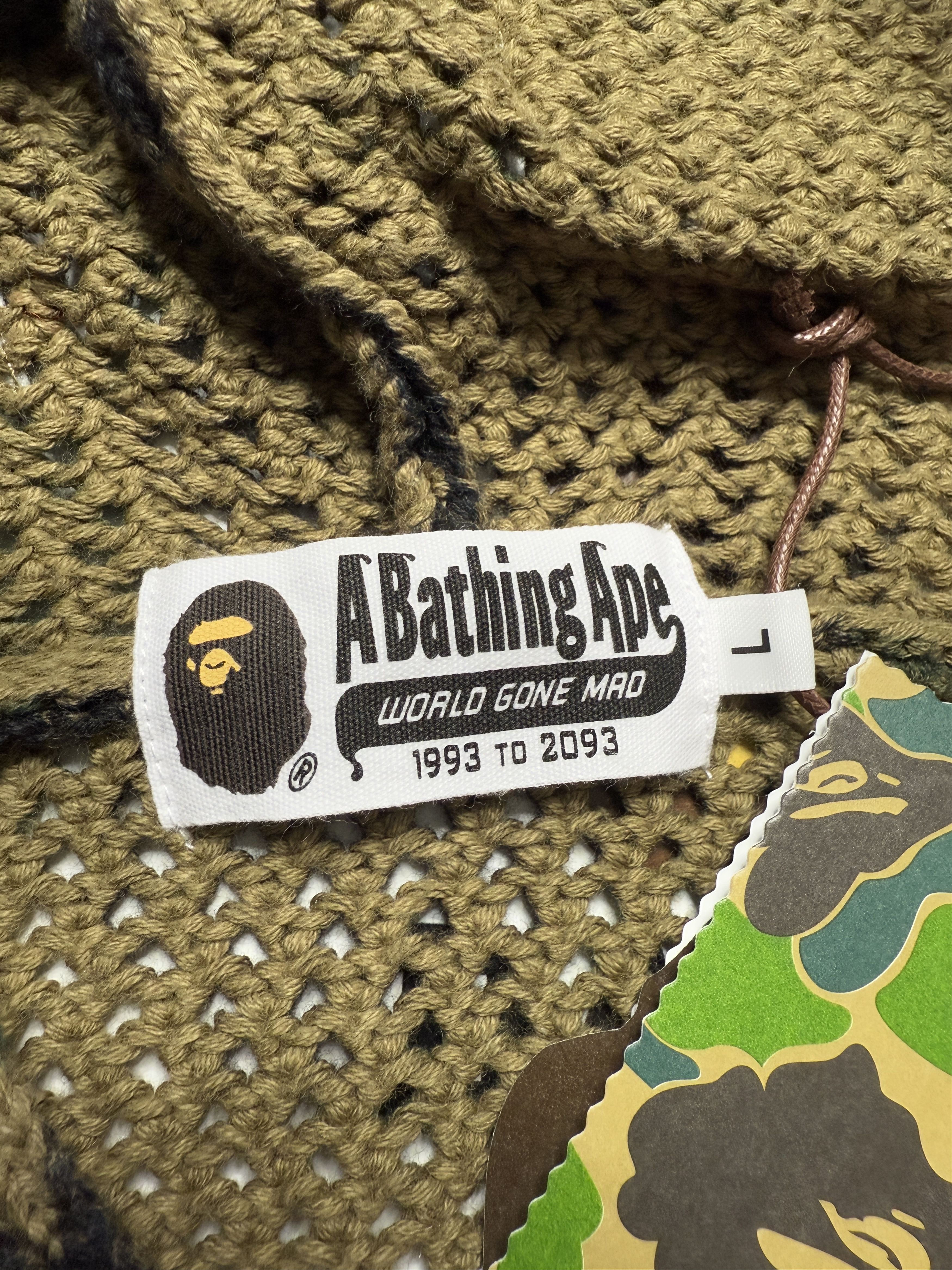 Bape 1ST CAMO CROCHET SHARK FULL ZIP HOODIE Size US L / EU 52-54 / 3 - 14 Thumbnail