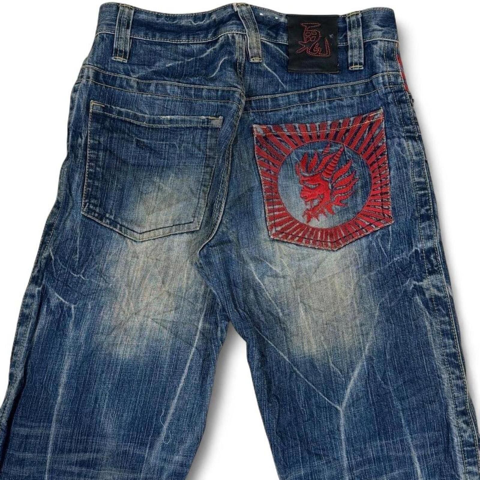 True Religion VINTAGE ONIARAI MUD WASH AND EMBROIDERY LOGO ON BACK DENIM Size US 30 / EU 46 - 2 Thumbnail