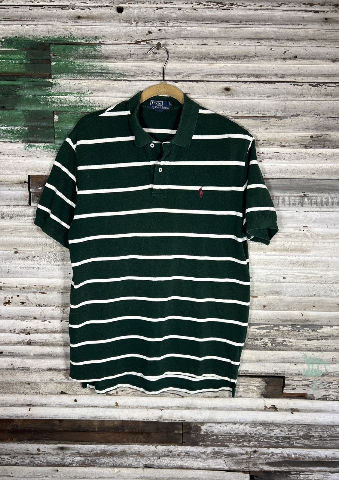 Polo Ralph Lauren Vintage Polo Ralph Lauren Striped Polo Size US L / EU 52-54 / 3 - 1 Preview