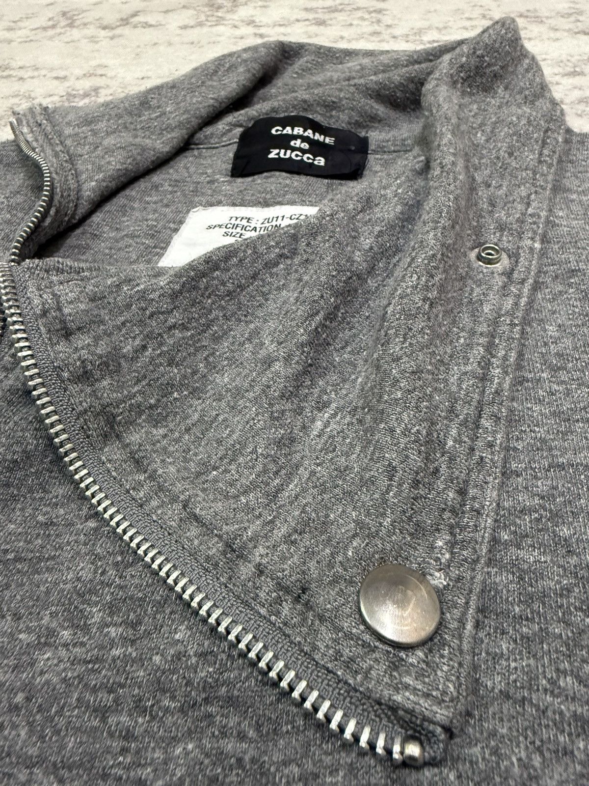 CABANE de ZUCCa Cabane de Zucca grey asymmetrical xipper jacket sweater Size US S / EU 44-46 / 1 - 7 Thumbnail
