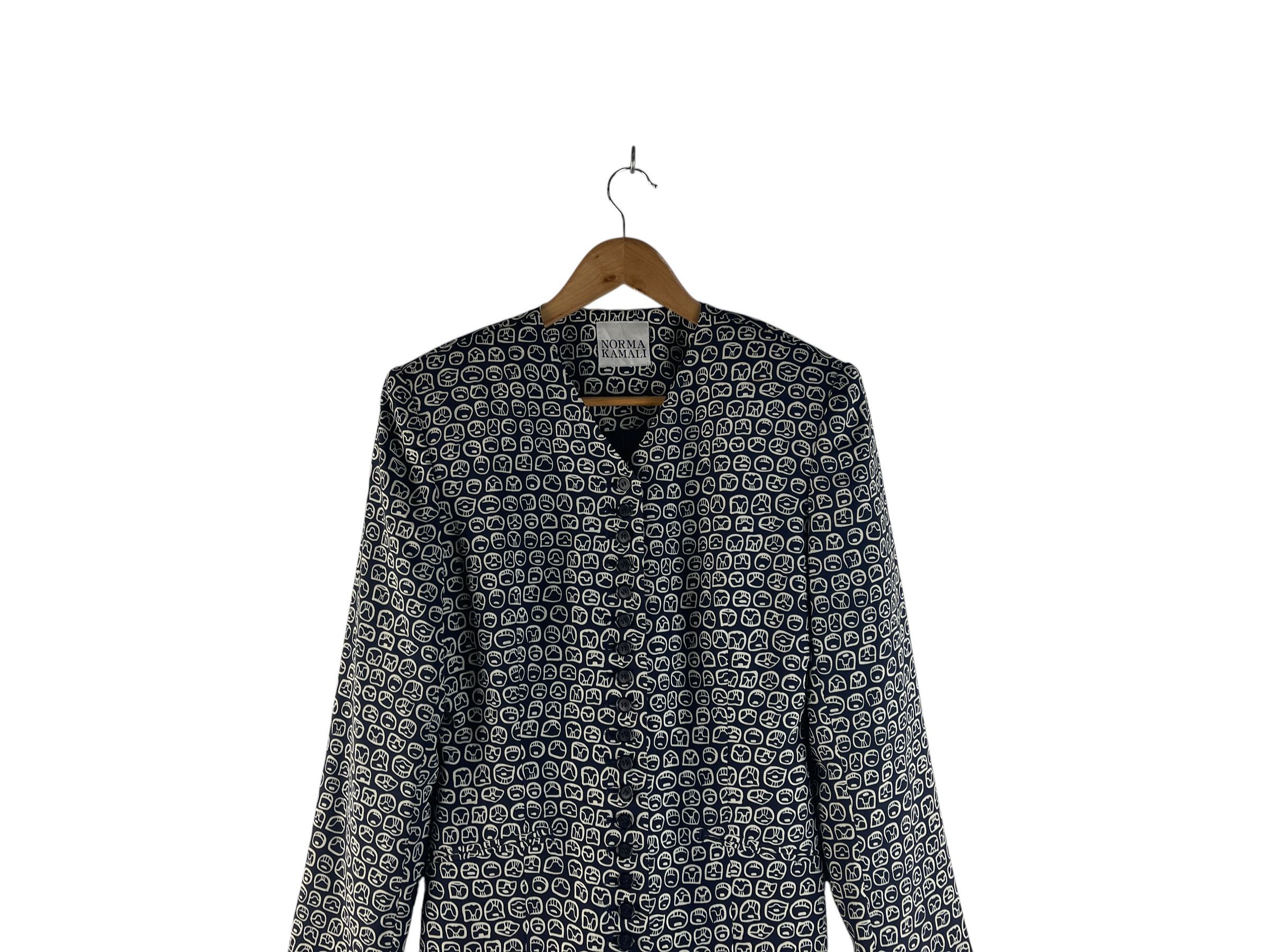 Norma Kamali Vintage Norma Kamali Abstract Print Button Blazer Jacket Size S / US 4 / IT 40 - 9 Thumbnail