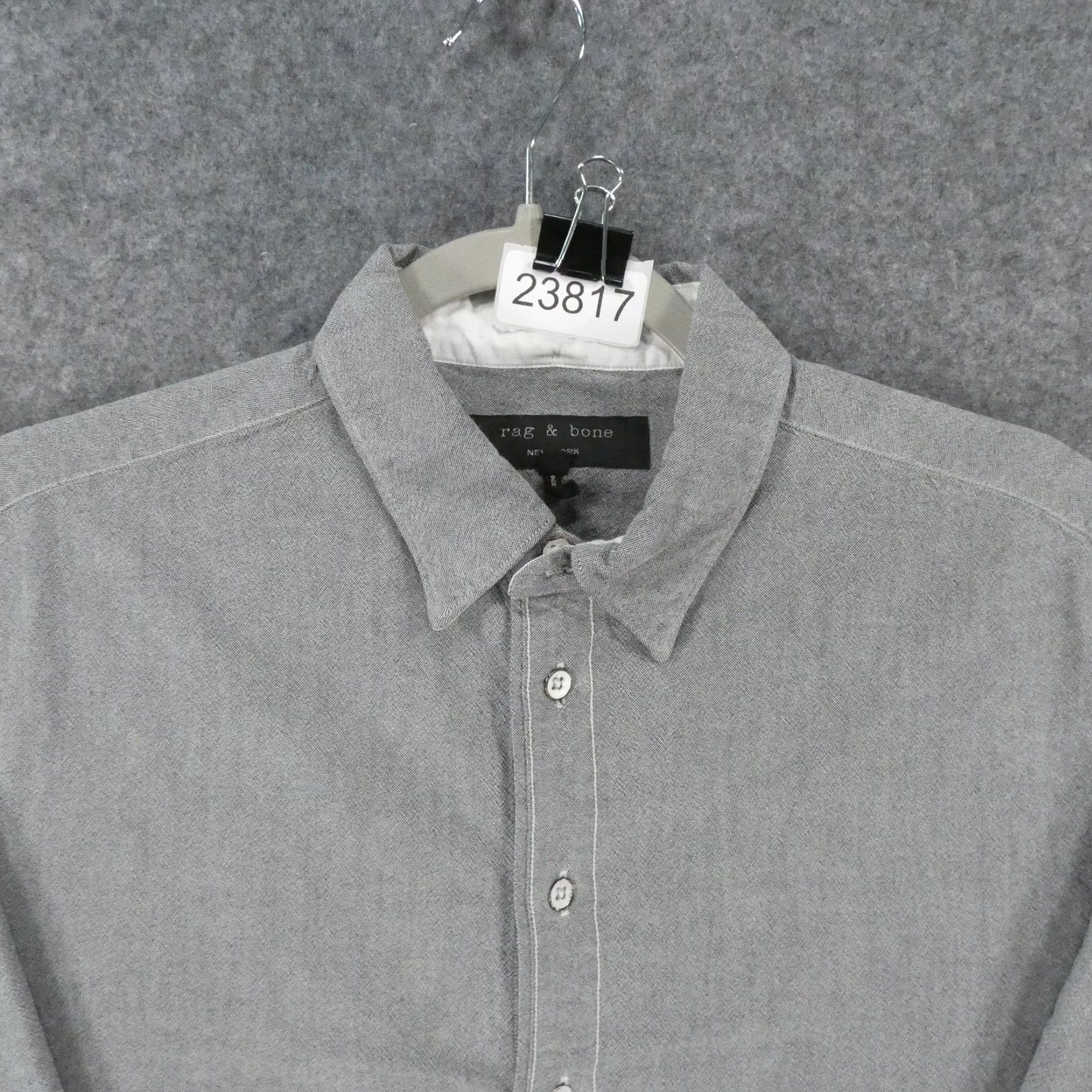 Rag & Bone Rag & Bone New York Shirt Mens Medium Long Sleeve Button Up Gray Size US M / EU 48-50 / 2 - 2 Thumbnail