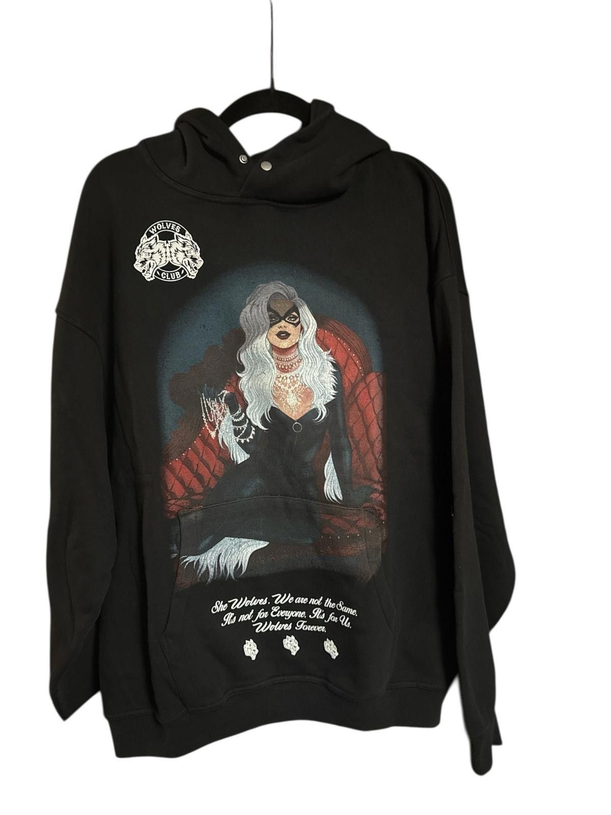 Darc Sport Wolves Graphic Black Hoodie with Front Artwork and Back Logo Size US L / EU 52-54 / 3 - 1 Thumbnail