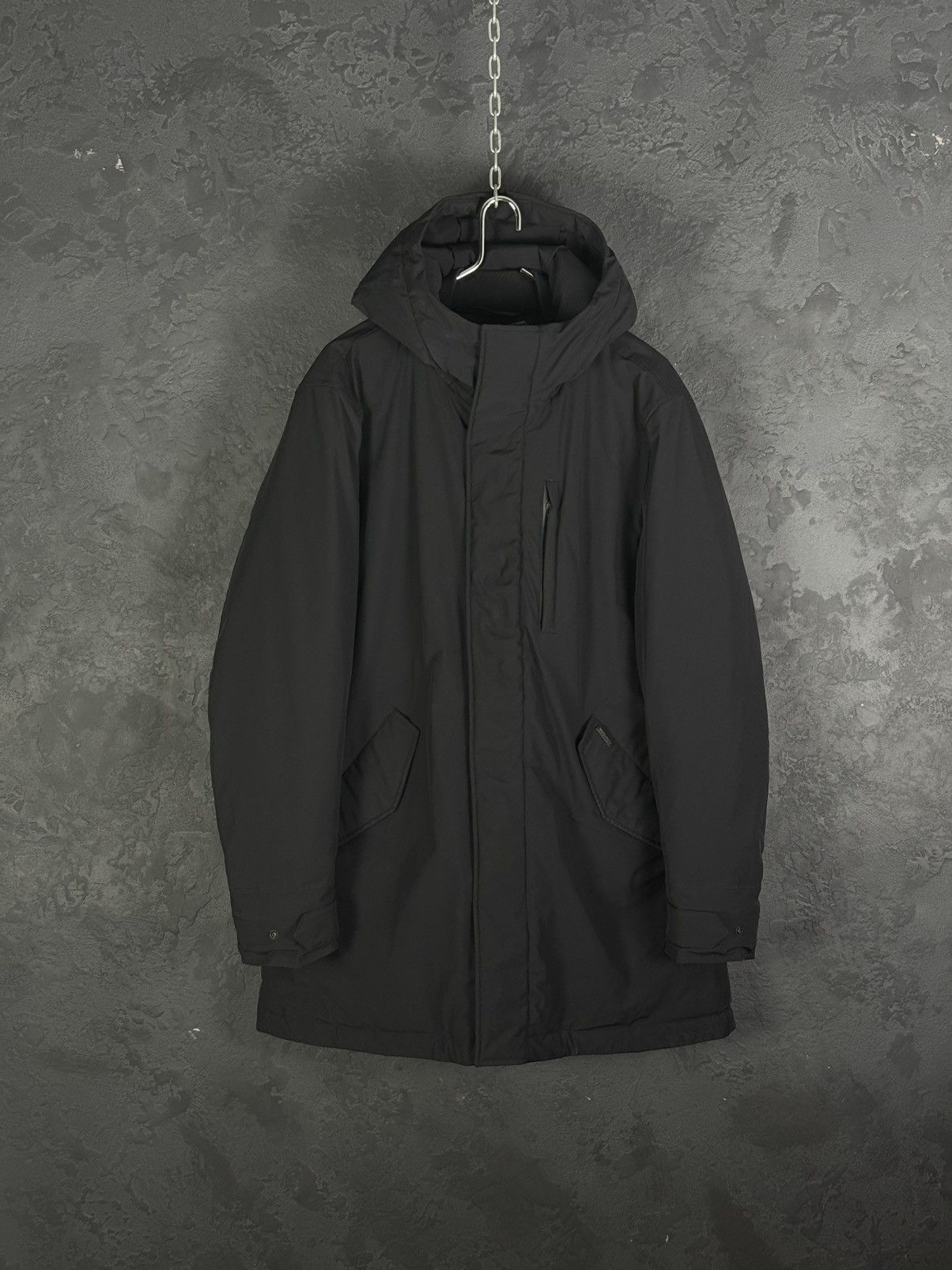 Woolrich Woolen Mills Woolrich Men’s Down Parka Black Hooded Jacket Size US L / EU 52-54 / 3 - 4 Thumbnail