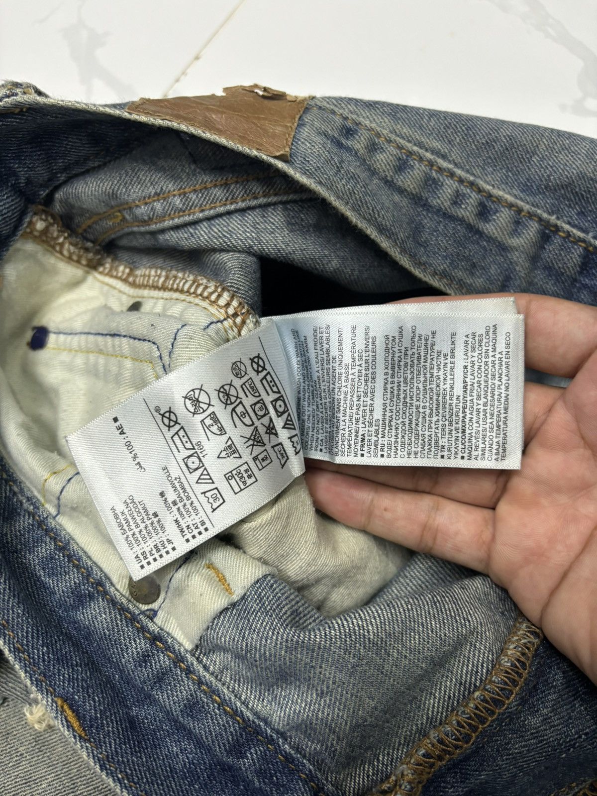 Kapital FW14 MEDIUM TINTED DESTROY JEANS SLIM FIT GAP Size US 36 / EU 52 - 14 Thumbnail