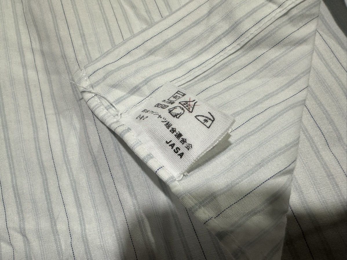 Courreges 🔥Vintage Courreges Homme Striped Shirt Ss Embroidered Logo Size US XL / EU 56 / 4 - 6 Thumbnail