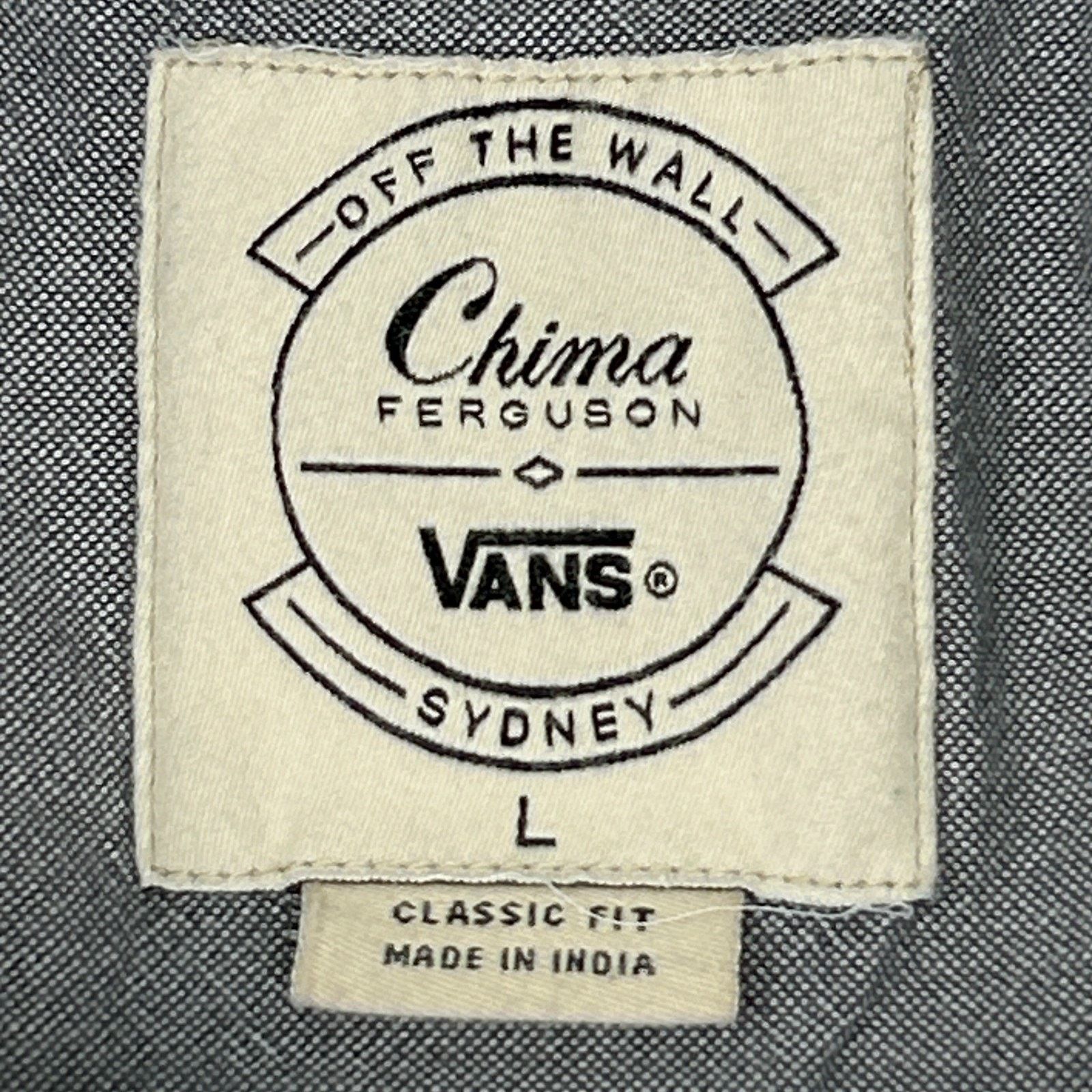Vans Vans x Chima Ferguson Button Front Shirt Gray Wolf L Large Size US L / EU 52-54 / 3 - 5 Thumbnail