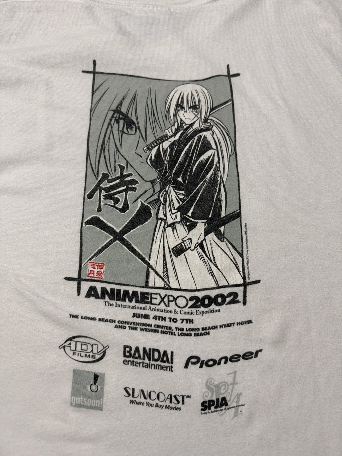 Other 2002 Vintage Anime Expo Rurouni Kenshin Samurai X Tee Size US XL / EU 56 / 4 - 3 Thumbnail