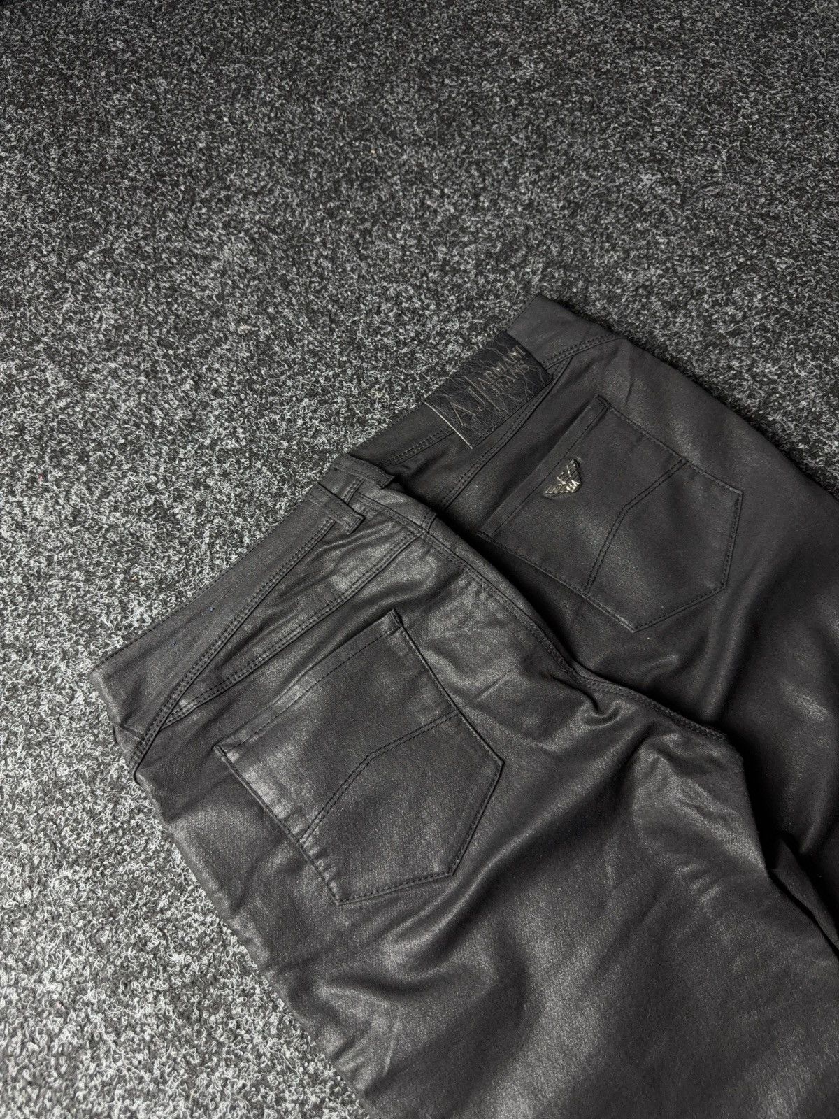Armani Vintage 00s Luxury Designer Armani Jeans Tessuto skiny pants Size 30" / US 8 / IT 44 - 16 Thumbnail