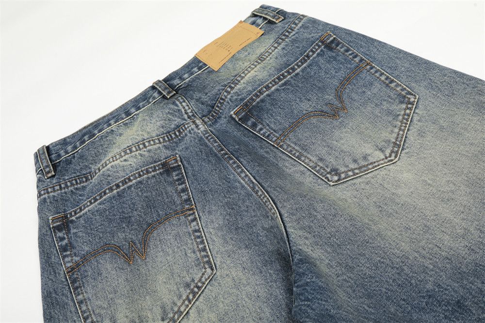 Japanese Brand American retro casual men's street distressed washed jeans Size US 32 / EU 48 - 6 Thumbnail