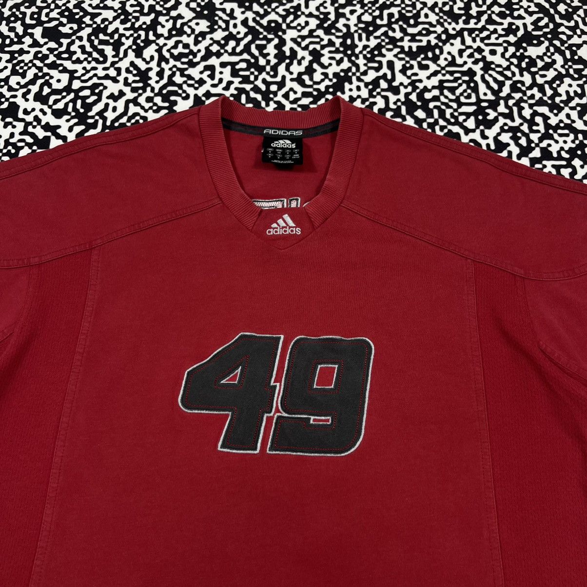 Adidas Vintage Y2K Adidas 49 Logo Retro Rugby Style Sport T-shirt Size US S / EU 44-46 / 1 - 7 Thumbnail