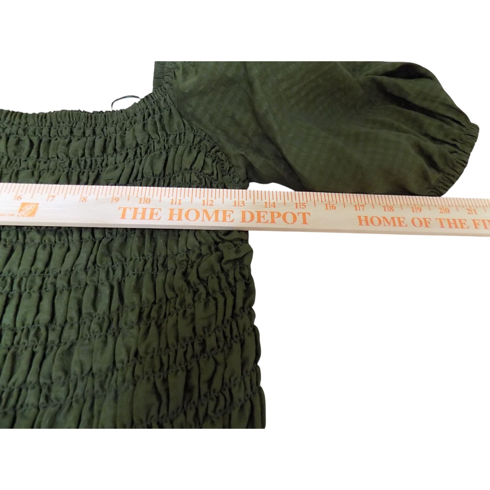 Old Navy Old Navy Top Women Medium Olive Green Milkmaid Coquette Size M / US 6-8 / IT 42-44 - 4 Thumbnail