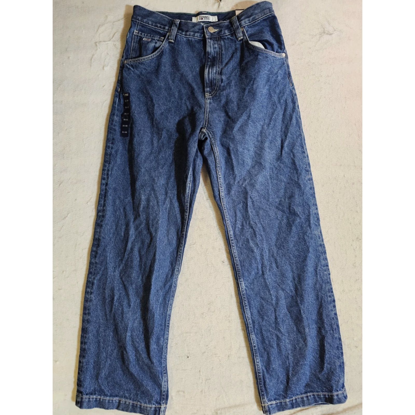 Tommy Hilfiger VINTAGE Tommy Hilfiger Jeans Men 31x32 Baggy Loose Fit TOMMY Patch Logo Jeans Mens Size US 31 - 6 Thumbnail