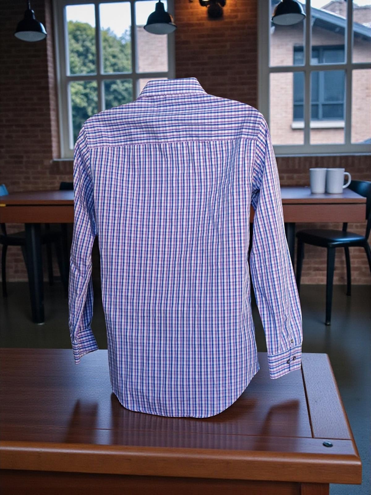 Kenneth Cole Kenneth Cole Reaction Slim Fit Non-Iron Medium Shirt Size 38R - 4 Thumbnail