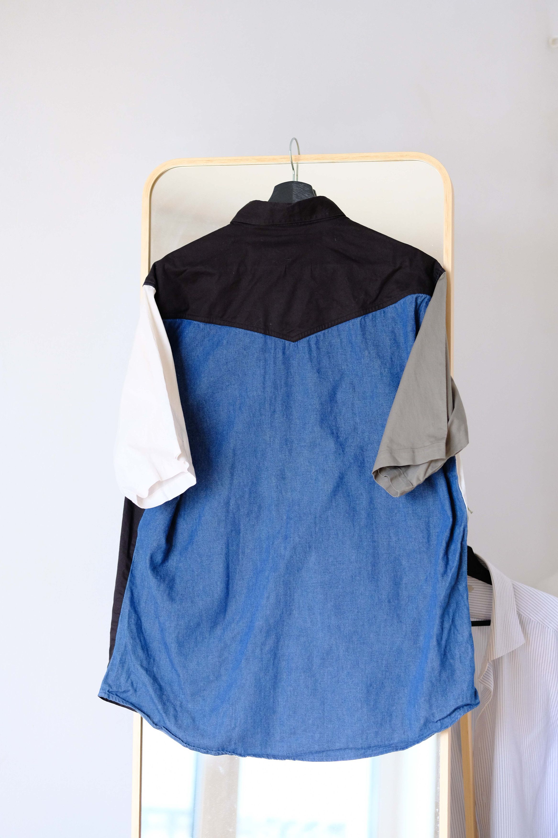 Express Express Rider shirt asymmetrical pattern Size US L / EU 52-54 / 3 - 2 Thumbnail