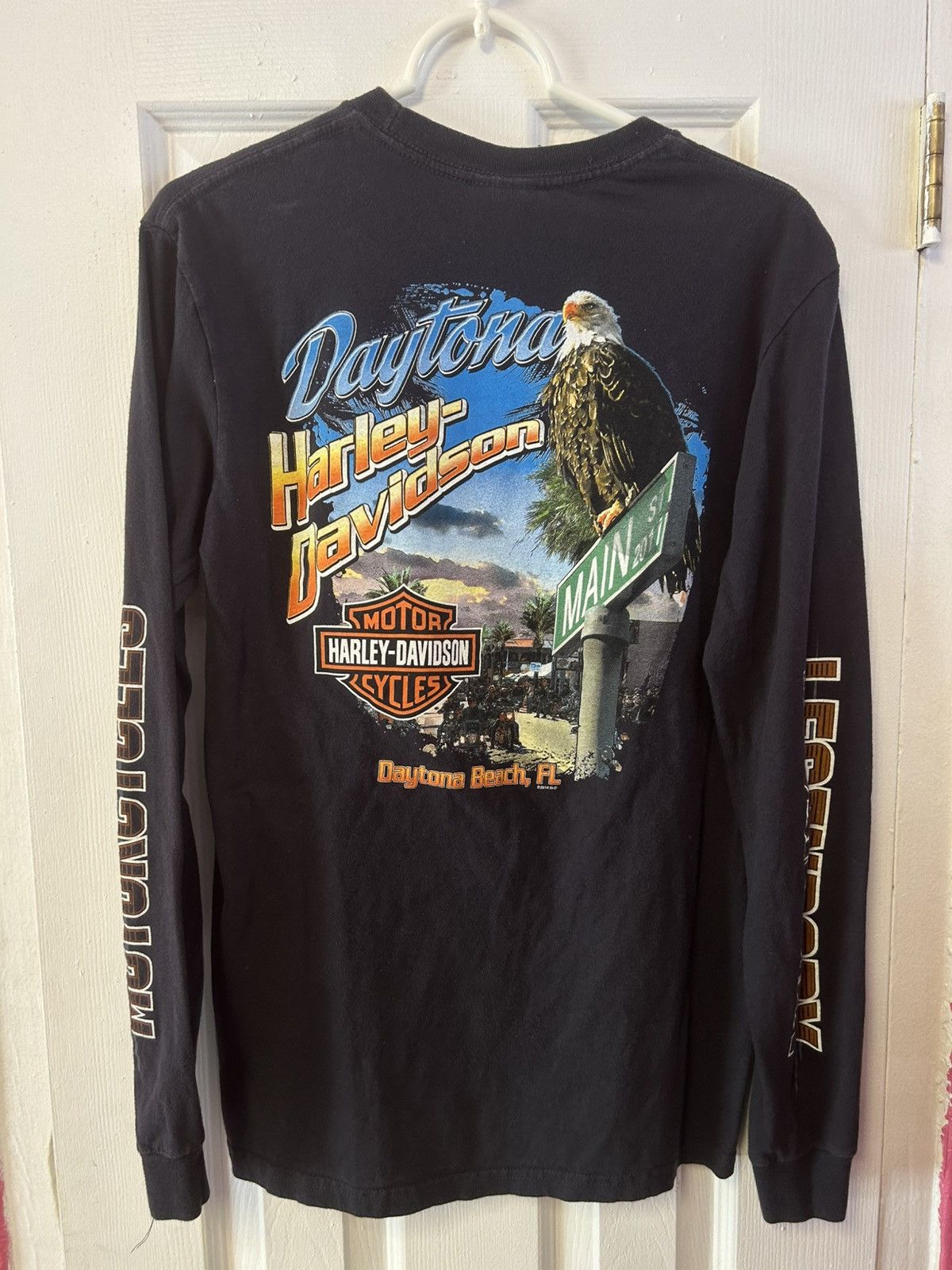 Harley Davidson Daytona Beach Eagle Graphic Longsleeve Black