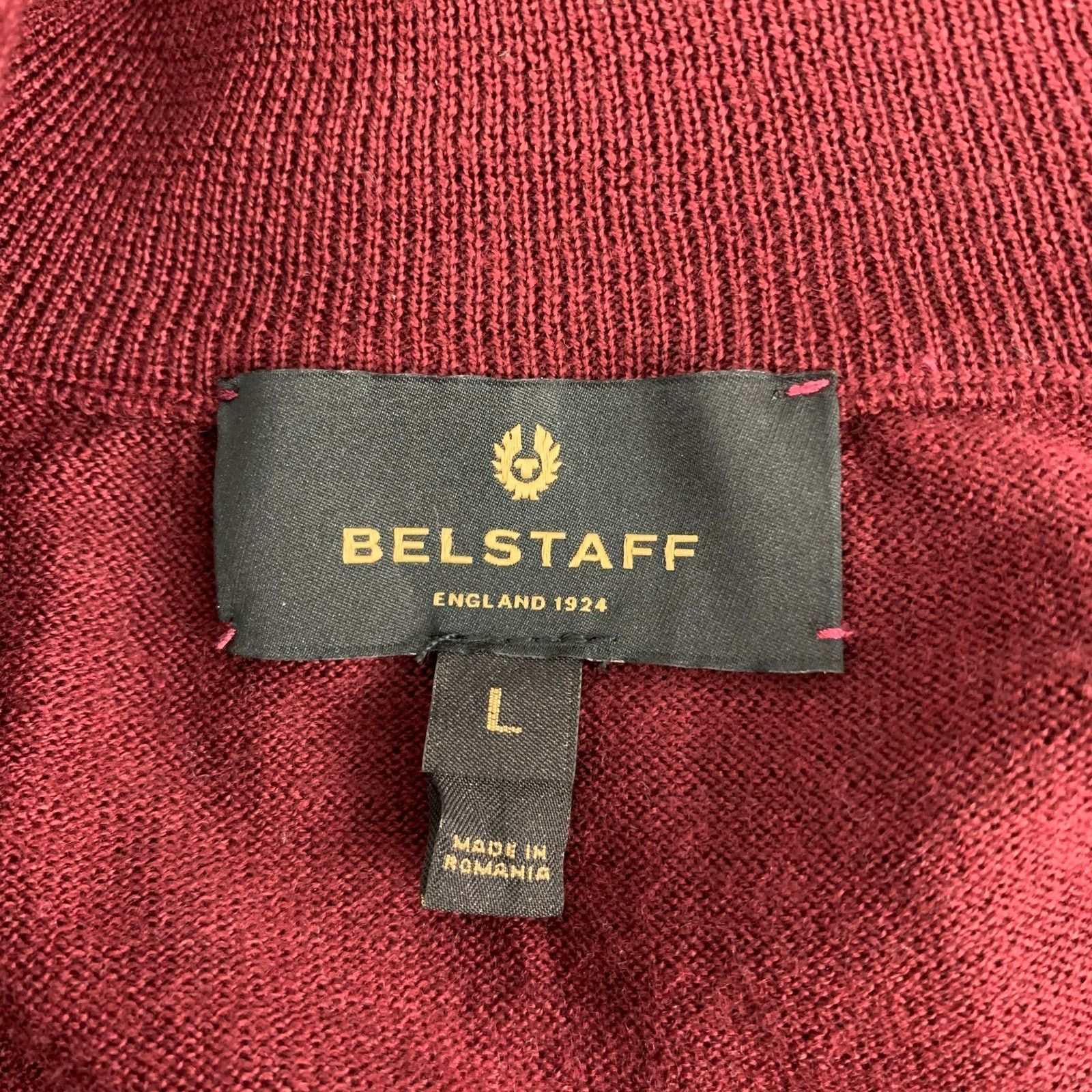 Belstaff BELSTAFF L Burgundy Wool Polyester Zip Up Jacket Size US L / EU 52-54 / 3 - 5 Thumbnail