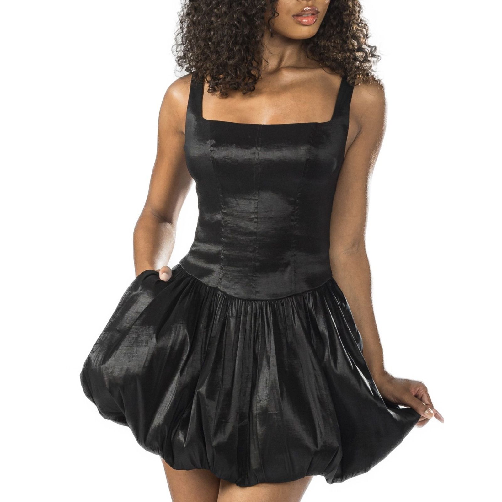 Other Alex & Sophia Women's Juniors' Square-Neck Bubble-Hem Size M / US 6-8 / IT 42-44 - 1 Thumbnail