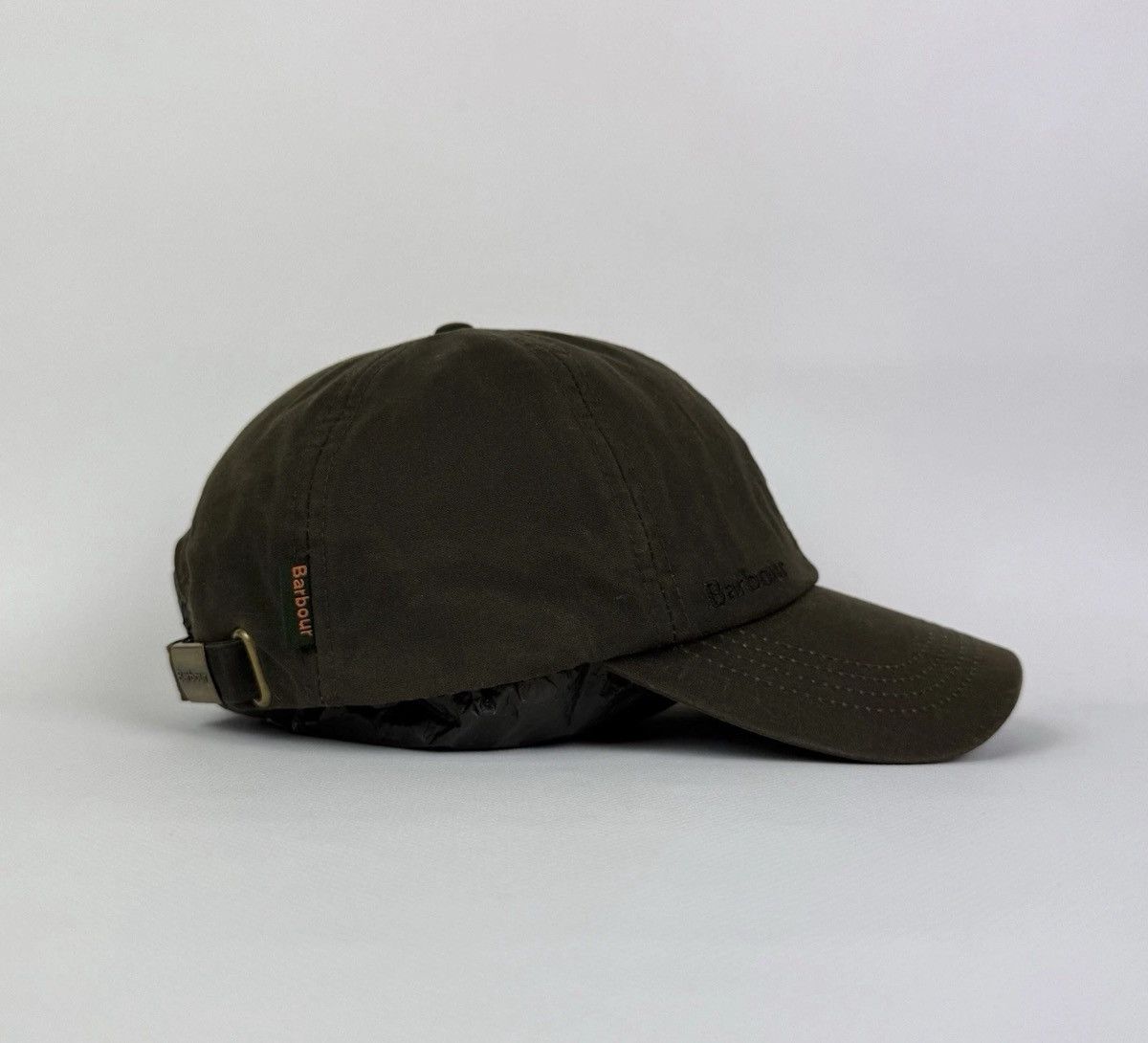 Barbour Barbour Waxed Cotton Baseball Cap Hat One Size Green Top Size ONE SIZE - 4 Thumbnail