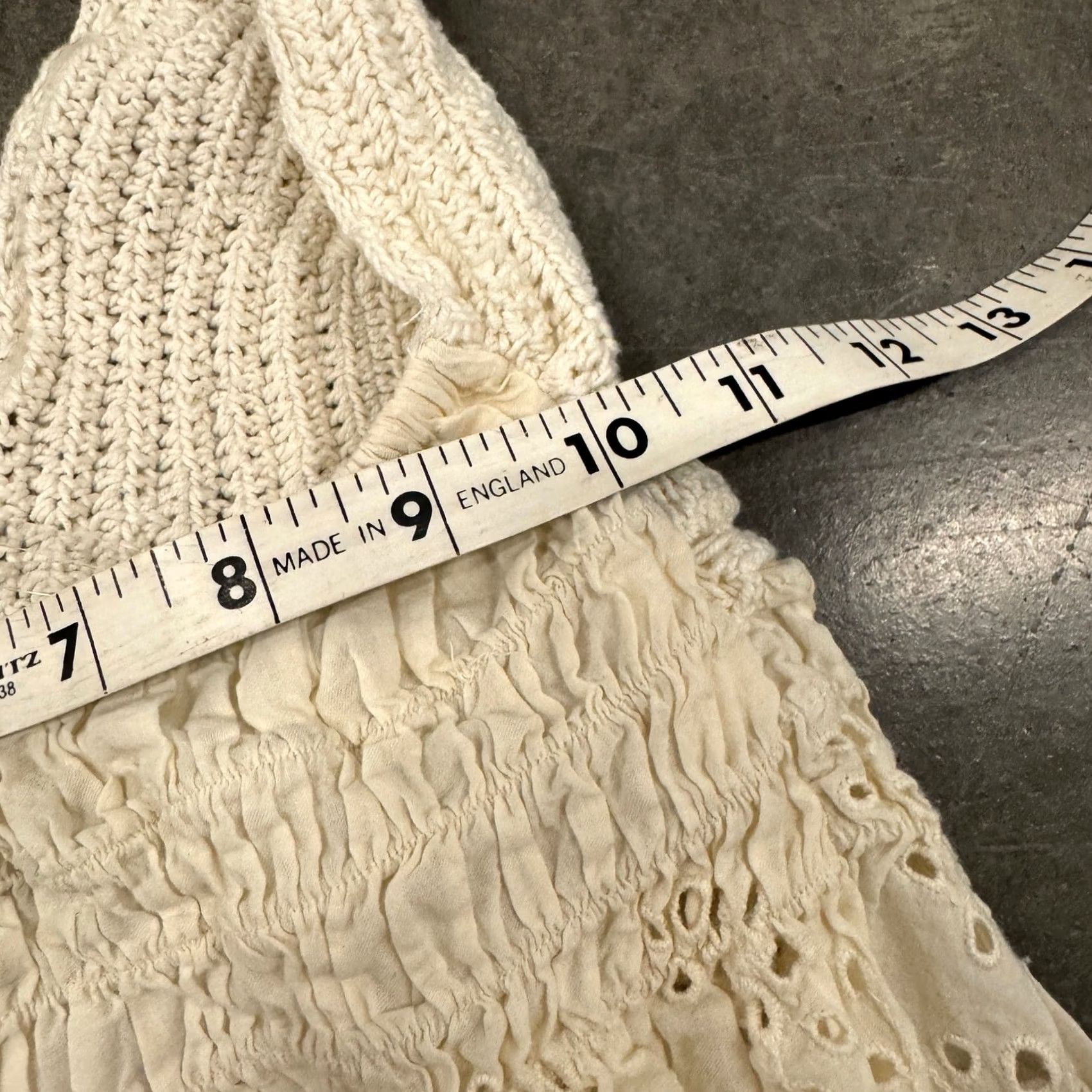 Rsq VINTAGE RSQ Crochet Boho Halter Top Tank XXS Beige Floral Whimsy Women Size XXS / US 00 / IT 34 - 4 Thumbnail