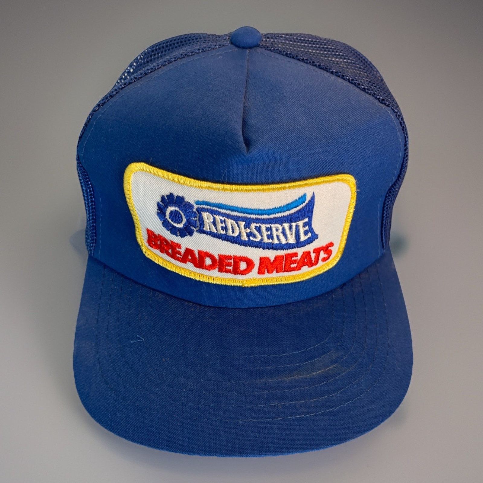 Vintage Vtg Trucker Hat Cap Snapback Blue Redi Serve Meat Food Patch Size ONE SIZE - 1 Thumbnail