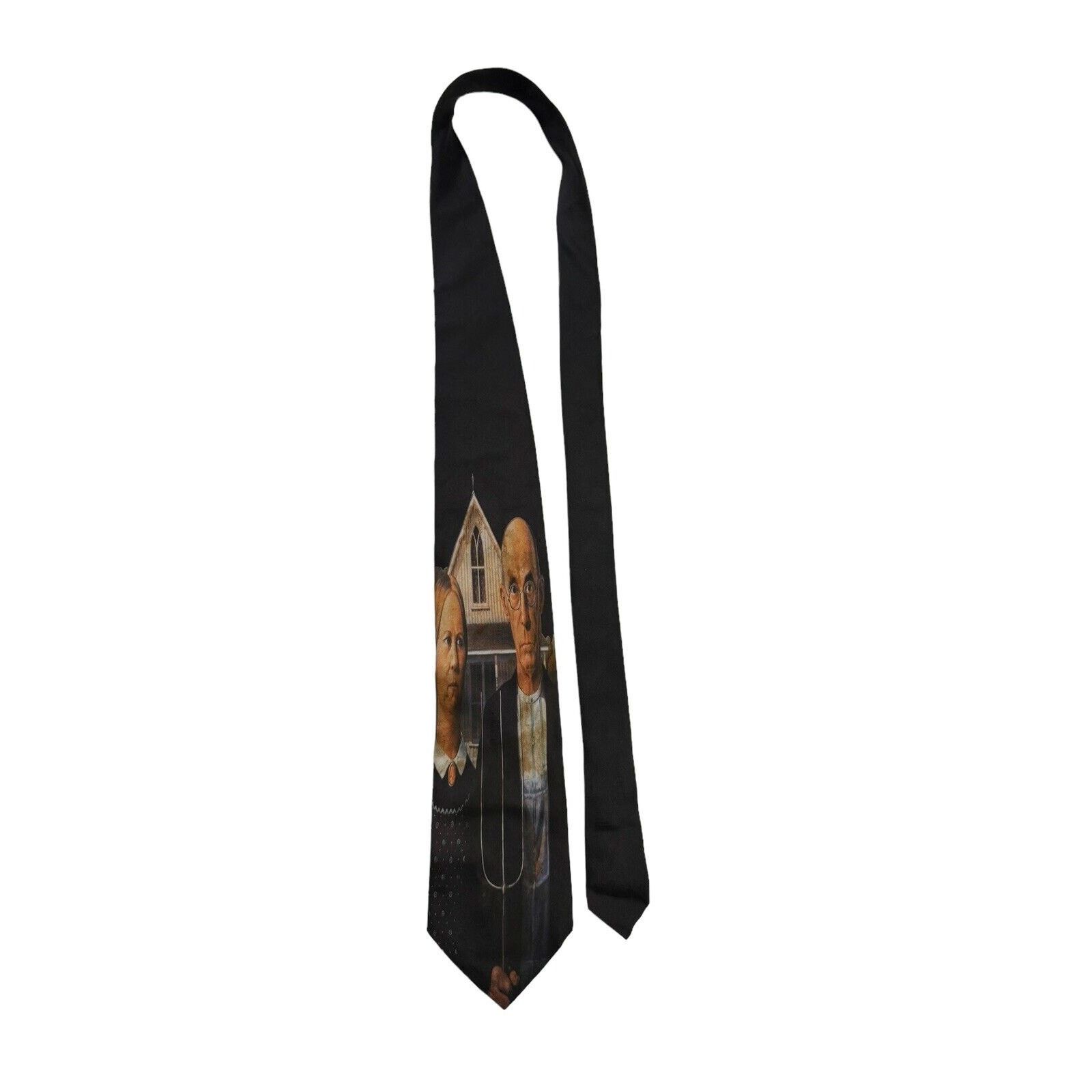 Ralph Marlin Ralph Marlin Grant Wood's American Gothic NeckTie 1994 Size ONE SIZE - 2 Thumbnail
