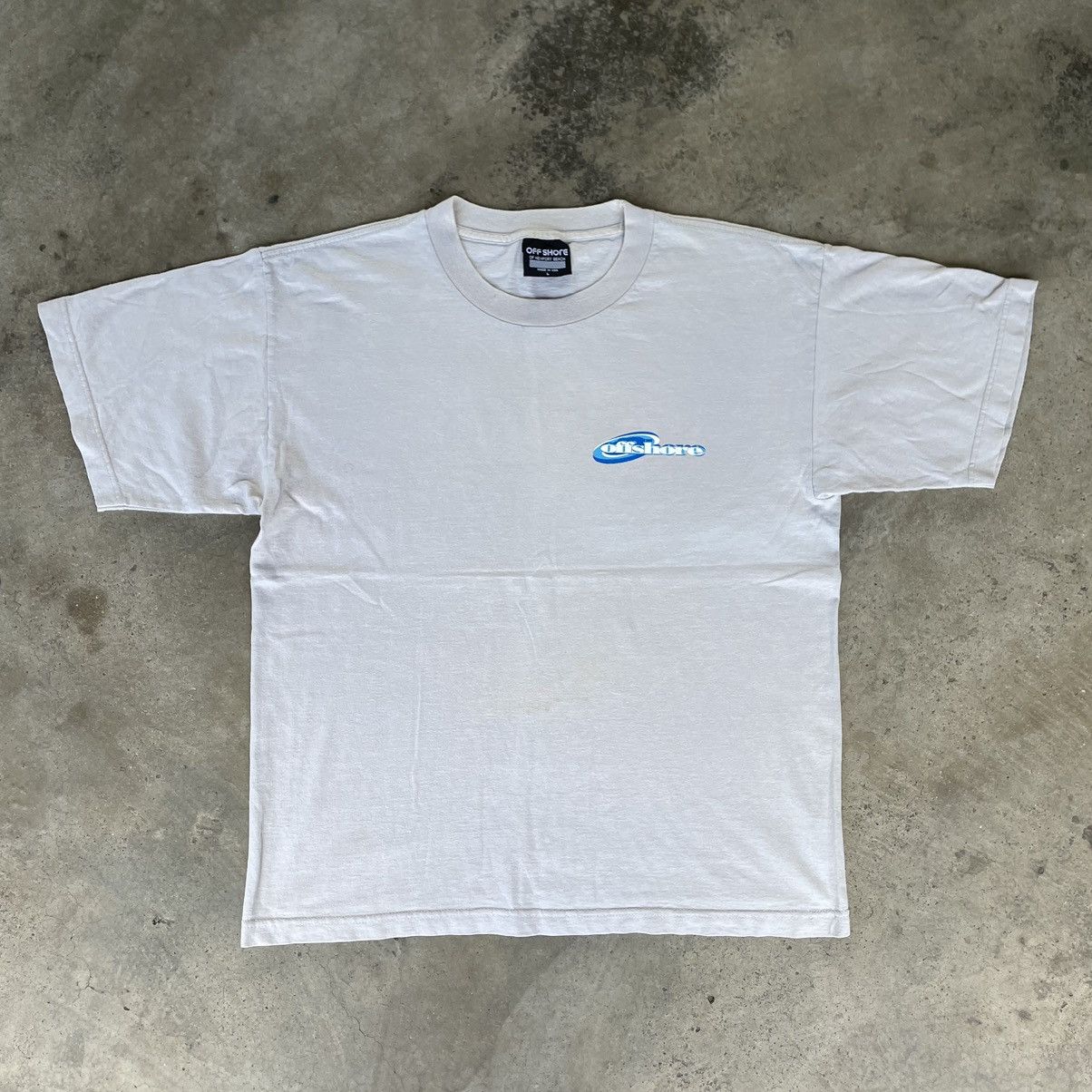 Vintage 🔥🔥Vintage Off Shore Big Logo Spellout USA Made Surfing Tee Size US L / EU 52-54 / 3 - 3 Thumbnail