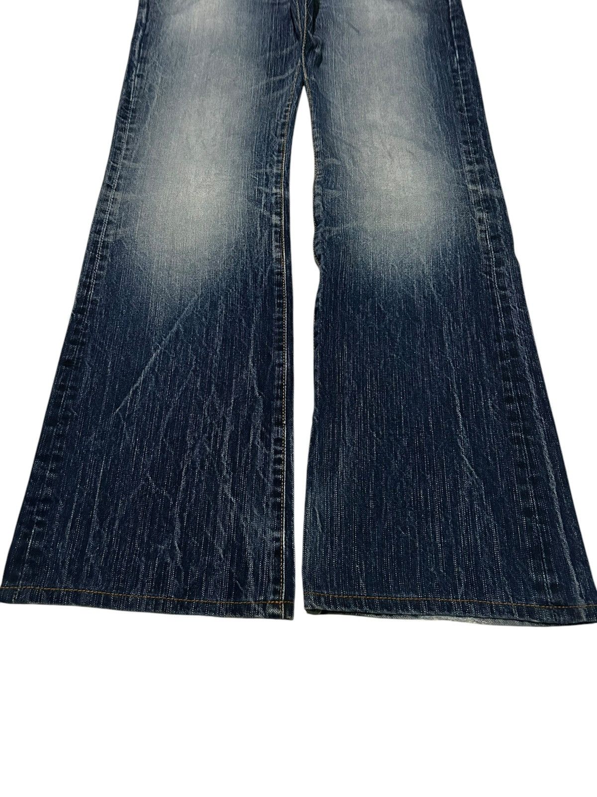 Japanese Brand × Kapital × Vintage Flare Edwin Vintage Distressed Mud Wash Japanese Denim☠️☠️🎌🎌 Size US 32 / EU 48 - 3 Thumbnail