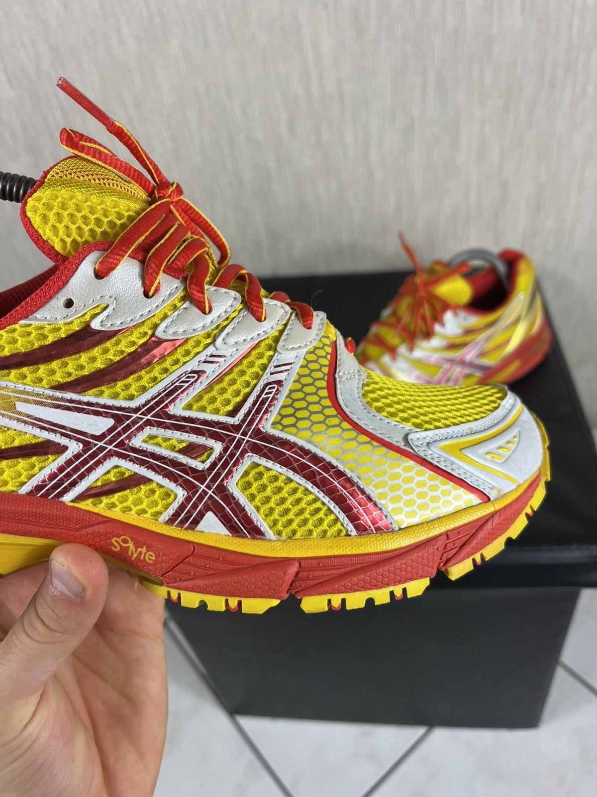 Asics Vintage Asics gel-os sky speed asymmetric laces mesh shoes Size US 8.5 / EU 41-42 - 6 Thumbnail