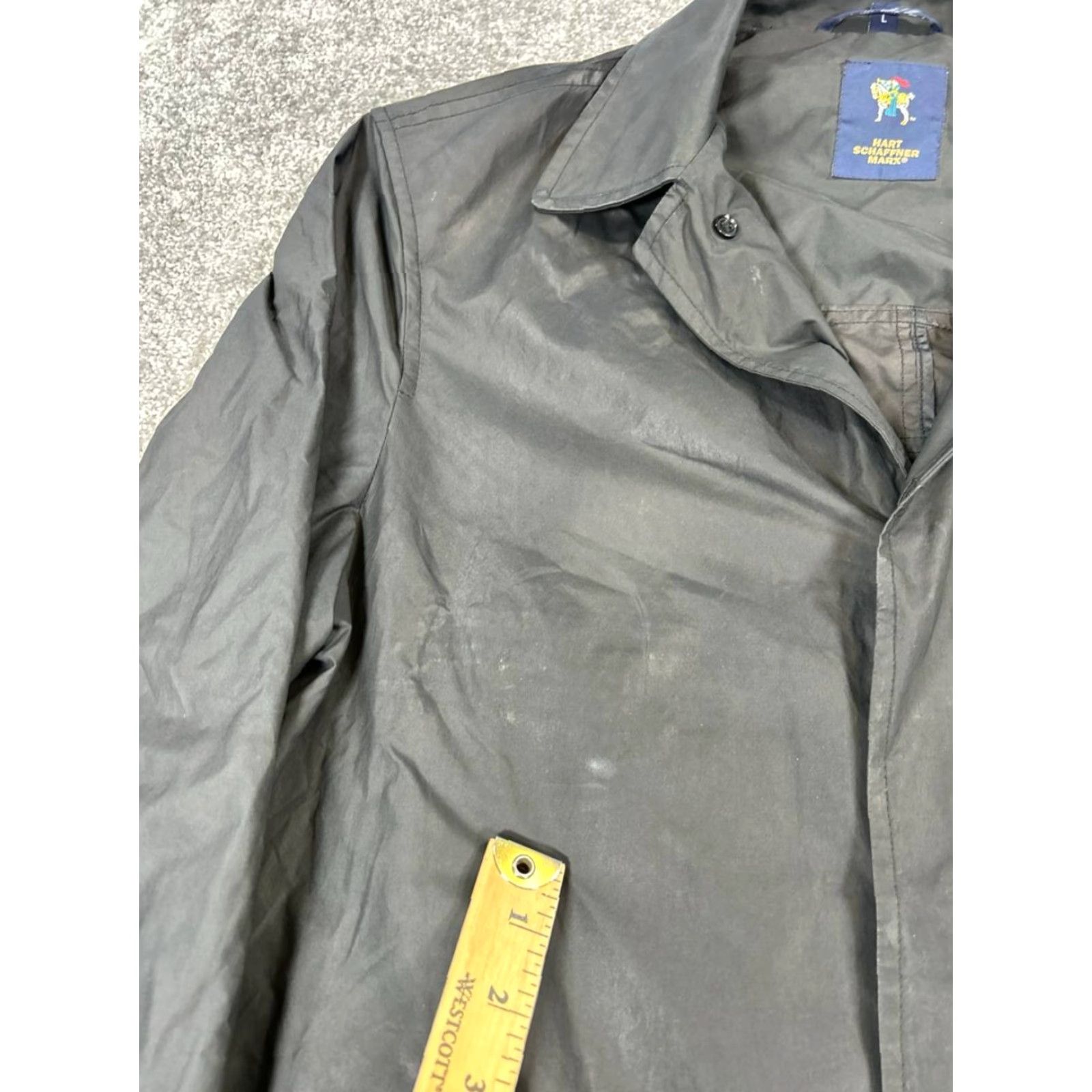 Hart Schaffner Marx Hart Schaffner Marx Jacket Mens XL Black Water Resistant Casual Trench Coat Size US XL / EU 56 / 4 - 7 Thumbnail