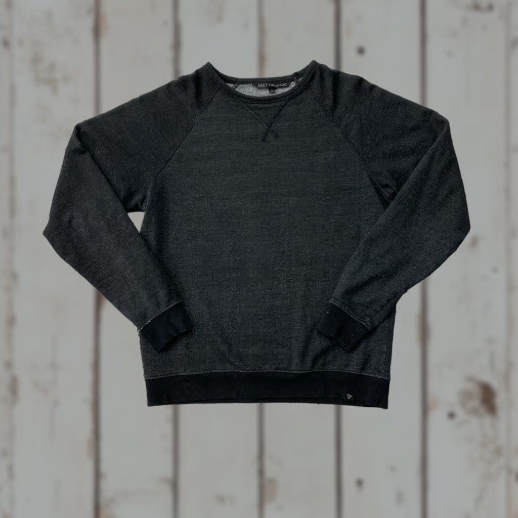 Vintage Pact Organic 100% Cotton Lightweight Sweatshirt Mens Medium Black Size US M / EU 48-50 / 2 - 1 Thumbnail
