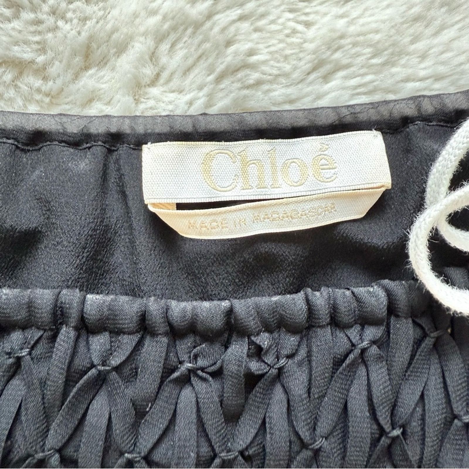 Chloe CHLOÉ Off-the-shoulder macrame women blouse size 36FR or S Size S / US 4 / IT 40 - 6 Thumbnail