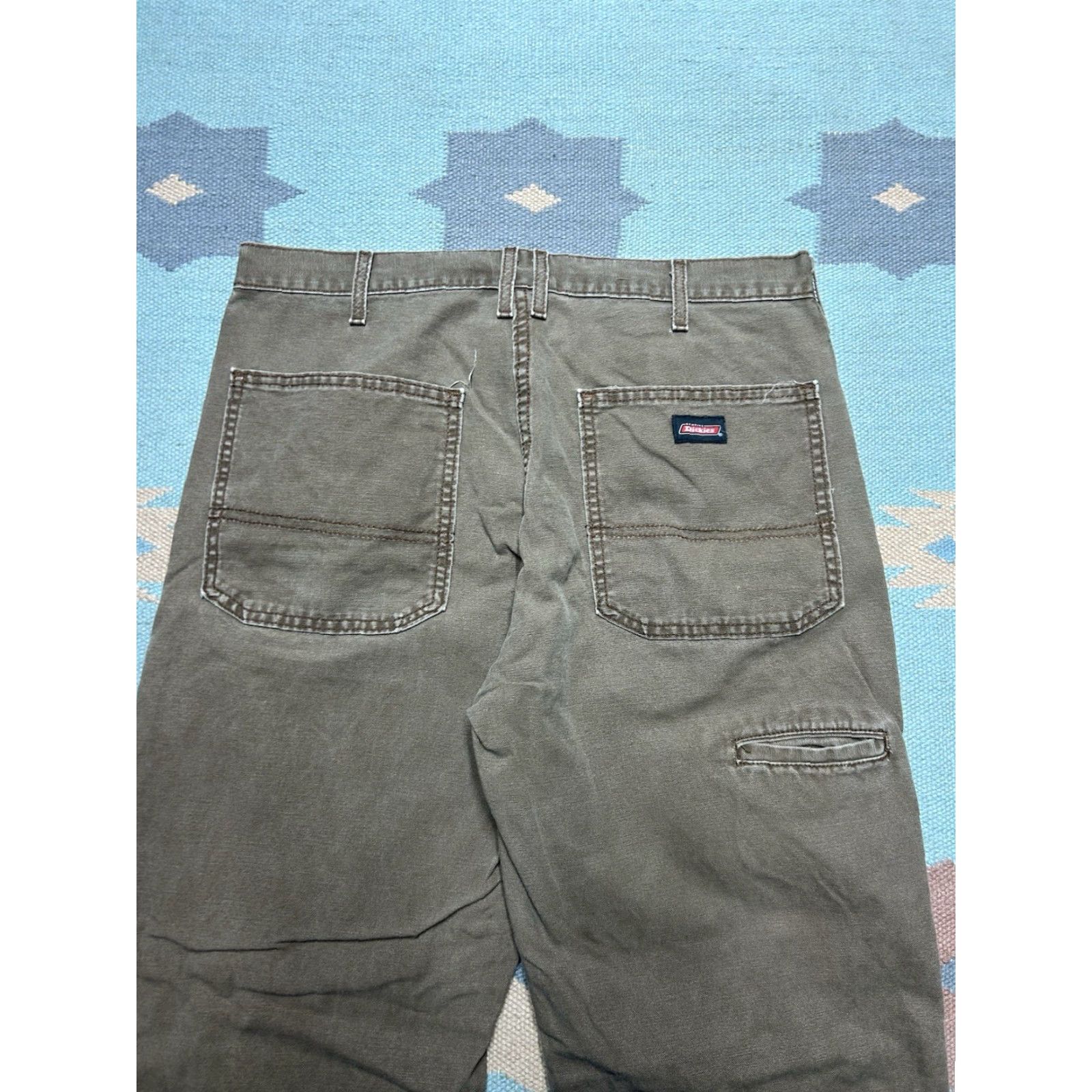 Dickies VINTAGE Dickies Canvas Carpenter Pants Tan Brown Workwear Baggy 34x33 Mens Pants Size US 34 / EU 50 - 3 Thumbnail