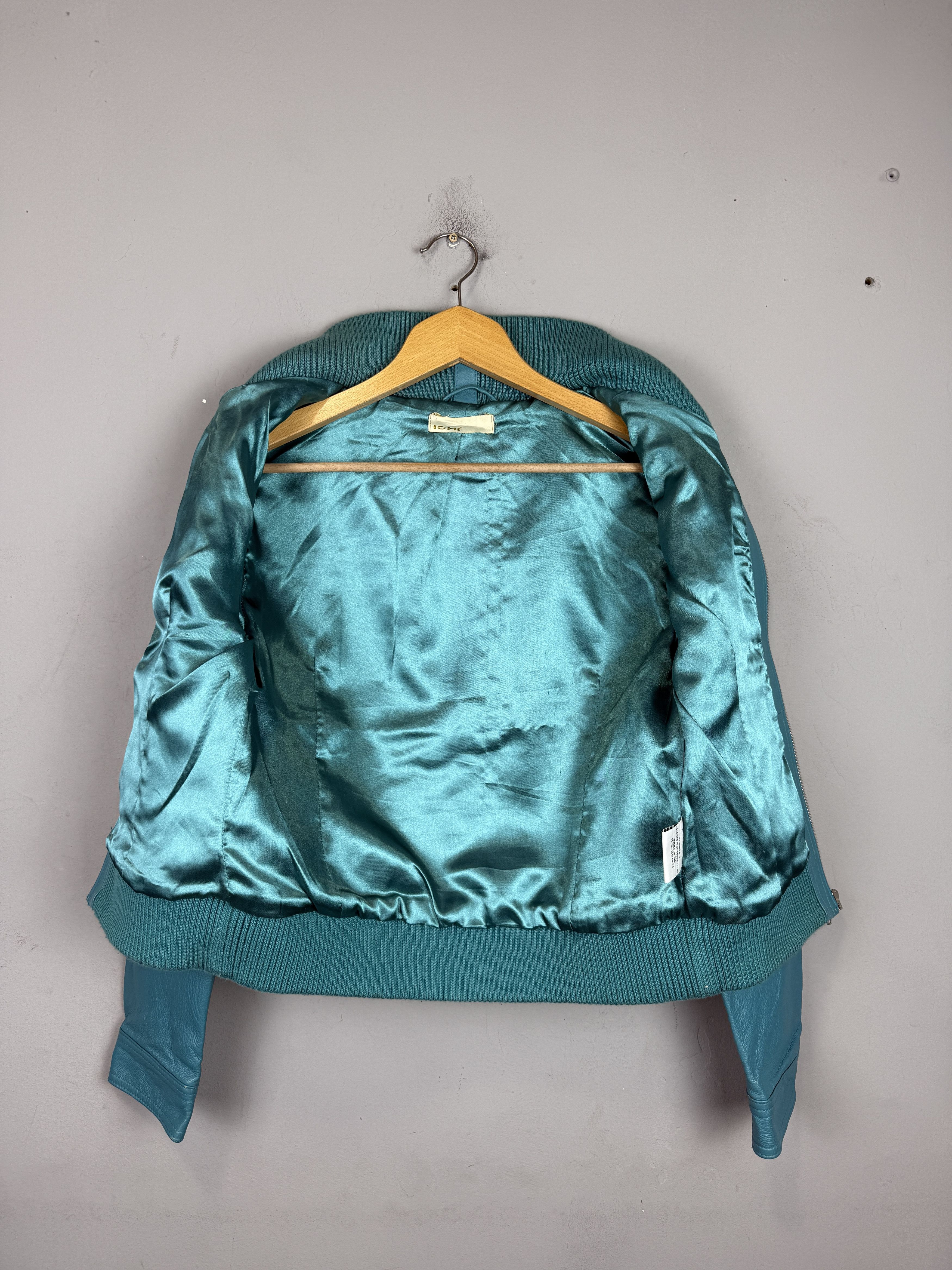 Genuine Leather × Vintage Vintage ICHI Leather Jacket Women Biker Short Real Leather Size S / US 4 / IT 40 - 5 Thumbnail