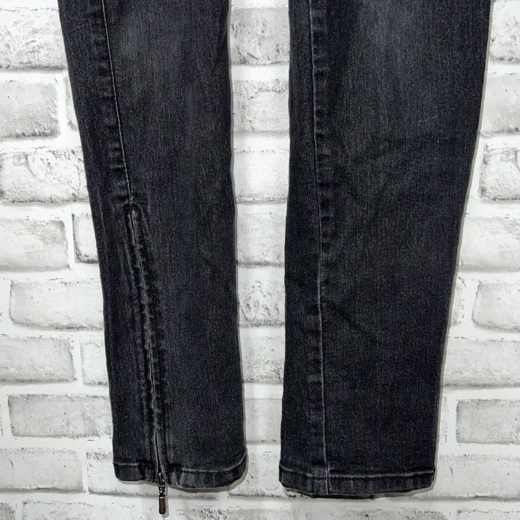 Vintage Pavi Italy Donna Black Jeans Womens Size 6 28-32x32 (Stretchy Waist) Skinny Womens Jeans Italy Black 28-32x32 Size 6 Pavi Italy Donna Size 28" / US 6 / IT 42 - 2 Thumbnail