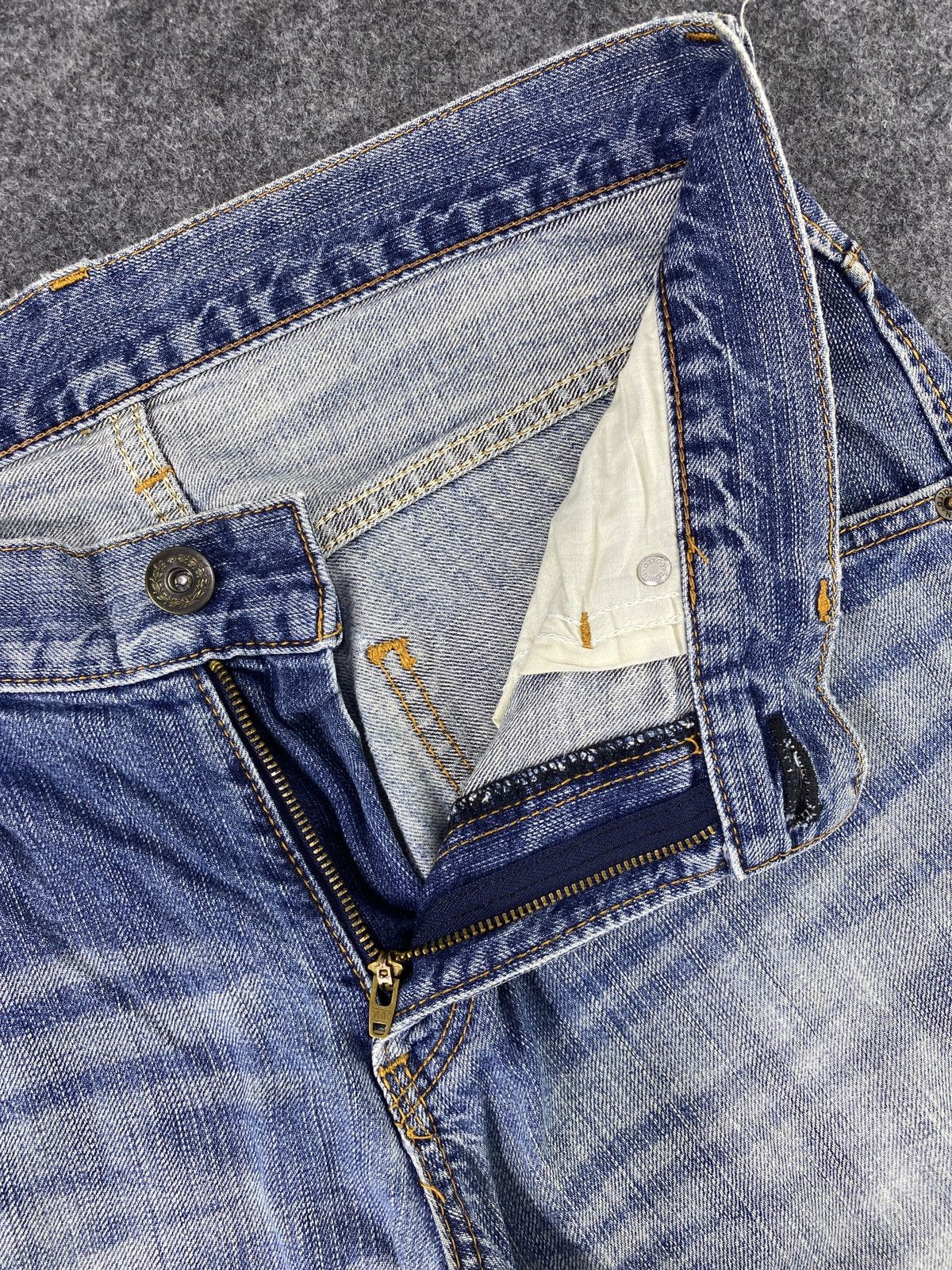 Edwin × Jean × Vintage Classic Noueau by Edwin Distress Blue Wash Denim - J975 Size US 34 / EU 50 - 5 Thumbnail