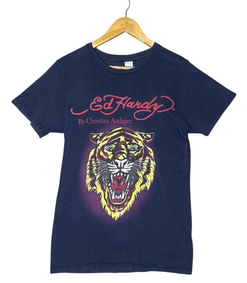 Ed Hardy × Vintage Ed Hardy by Christian Audigier Vintage Tiger Print Tee Size US S / EU 44-46 / 1 - 1 Thumbnail