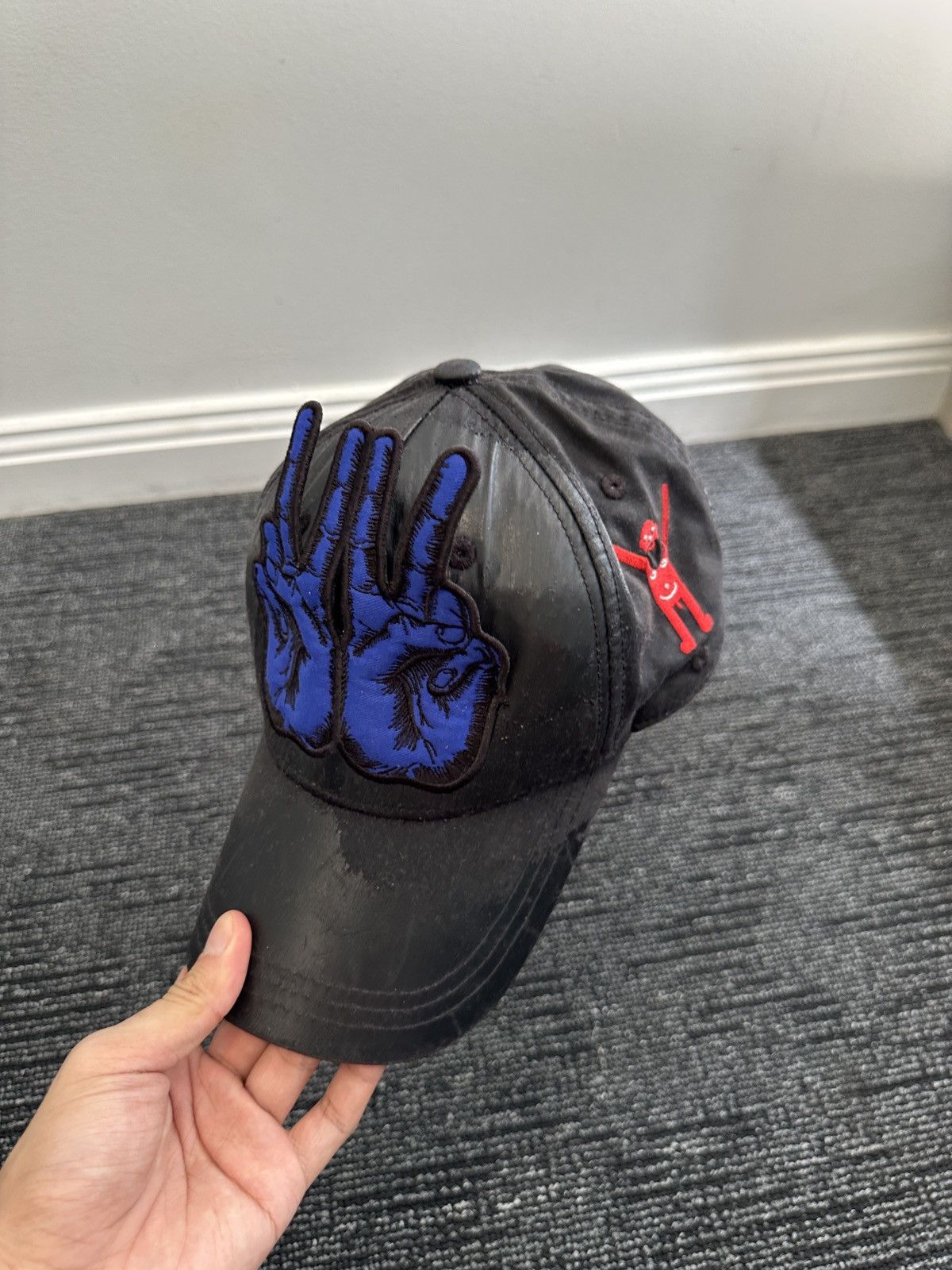 image of Walter Van Beirendonck Walter Can Beirendonck Peace Hat in Black, Men's