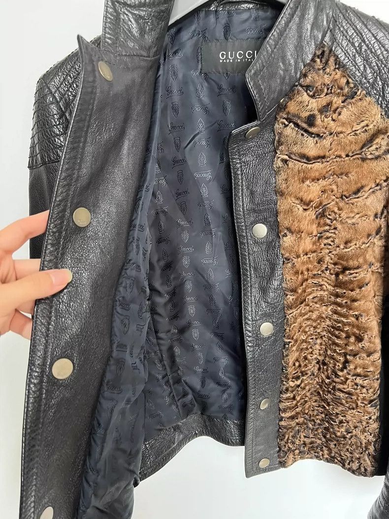 Gucci Gucci Buffalo Leather Fur Jacket-2507 Size US L / EU 52-54 / 3 - 3 Thumbnail