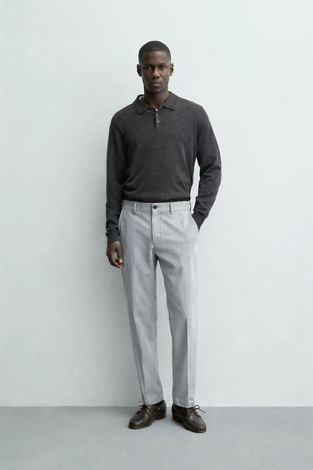 Zara Zara Man Grey Melange Dress Trousers Mens Smart Casual Pants Size US 32 / EU 48 - 1 Thumbnail