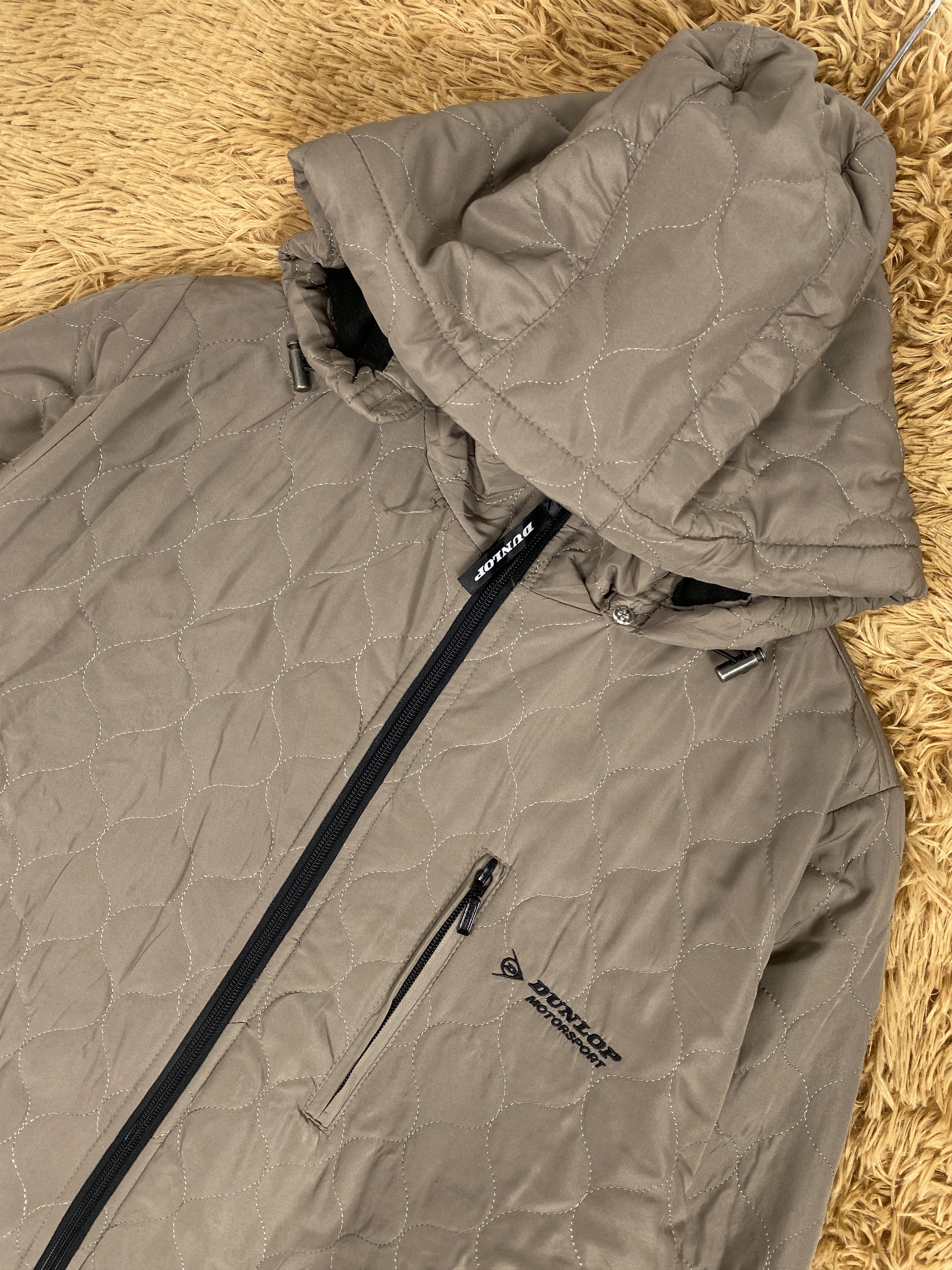 Dunlop Vintage Dunlop Quilted Hoodie Jacket PJ2467 Size US M / EU 48-50 / 2 - 2 Thumbnail