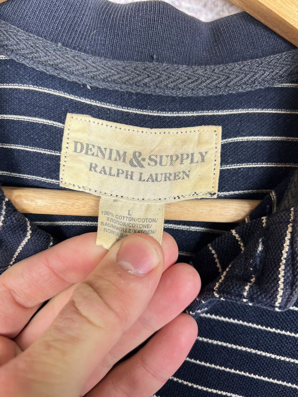 Polo Ralph Lauren Vintage Denim and Supply Ralph Lauren Striped Polo Shirt Size US L / EU 52-54 / 3 - 6 Thumbnail