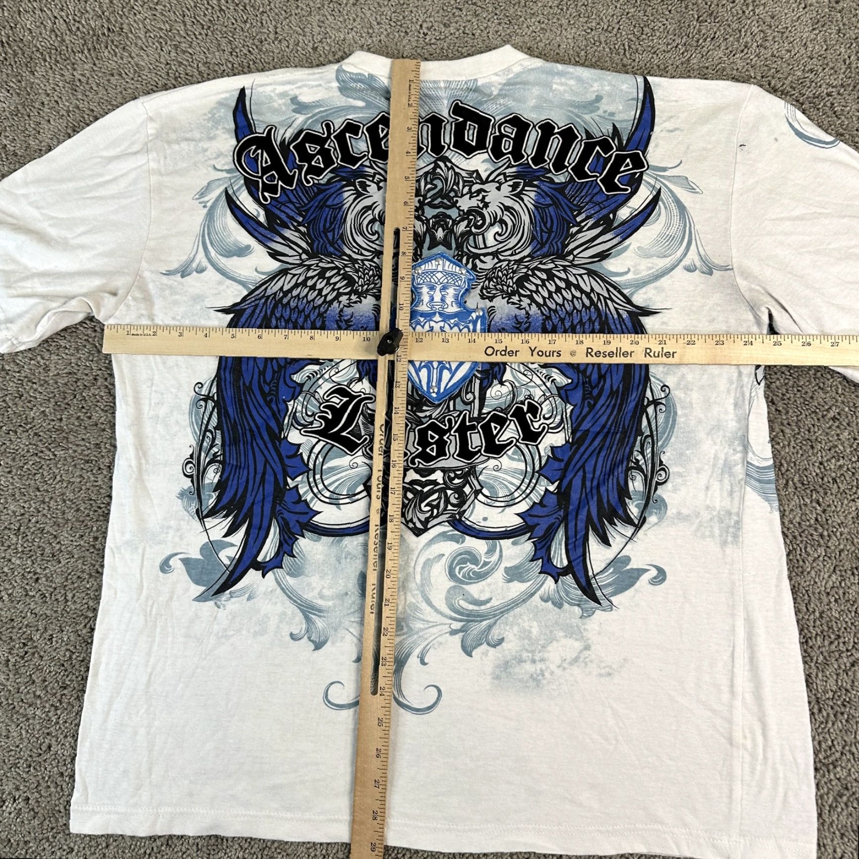 Express DWNTWN Express Shirt Mens Large White Graphic Tattoo Ascendance Luster Tee Short Sleeve Crew Neck Size US L / EU 52-54 / 3 - 5 Thumbnail