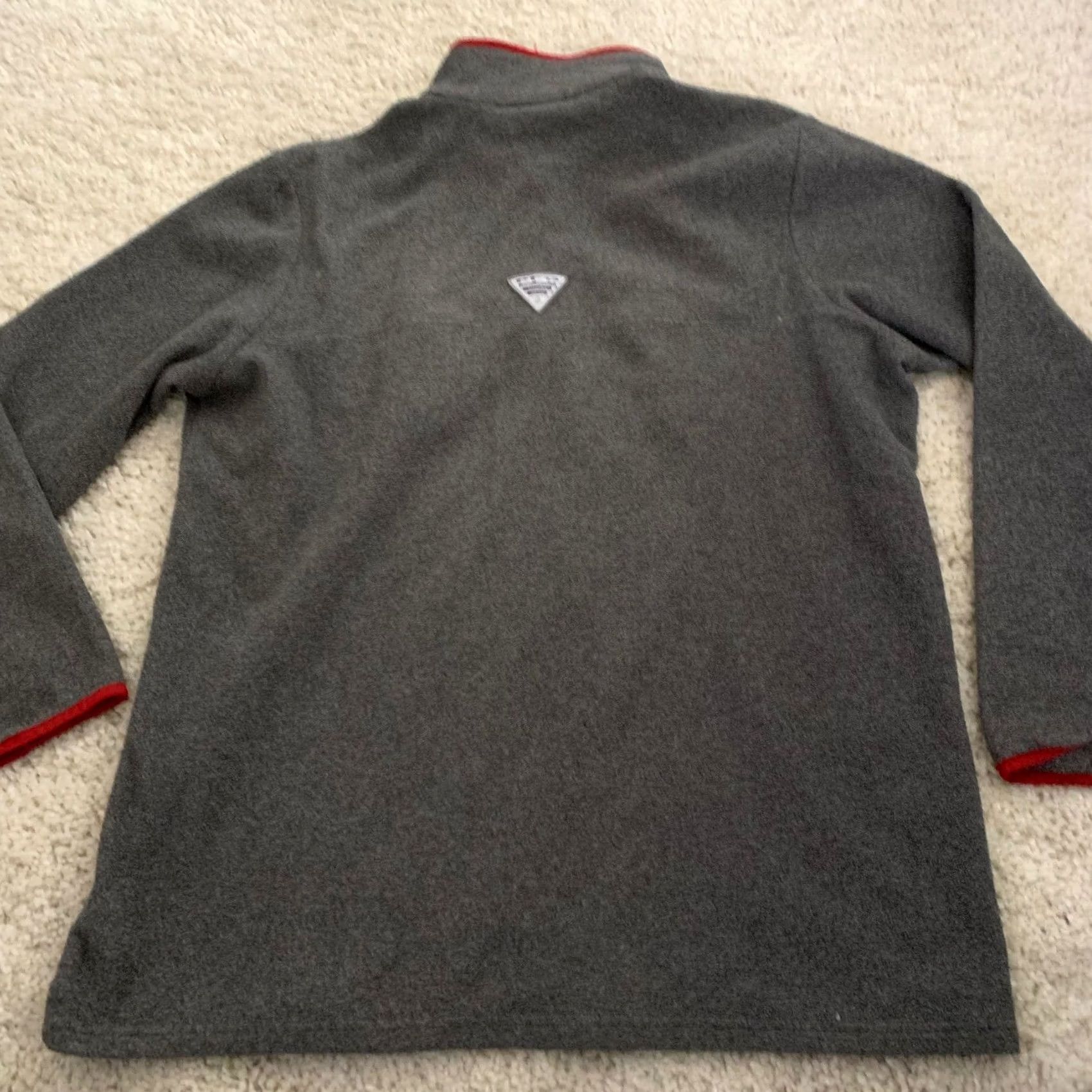 Vintage Columbia PFG Harborside Pullover Mens Large Gray Ohio State Fleece 1/4 Zip 1/2 Zip 100% Polyester Solid Jacket Casual Collection Size US L / EU 52-54 / 3 - 5 Thumbnail